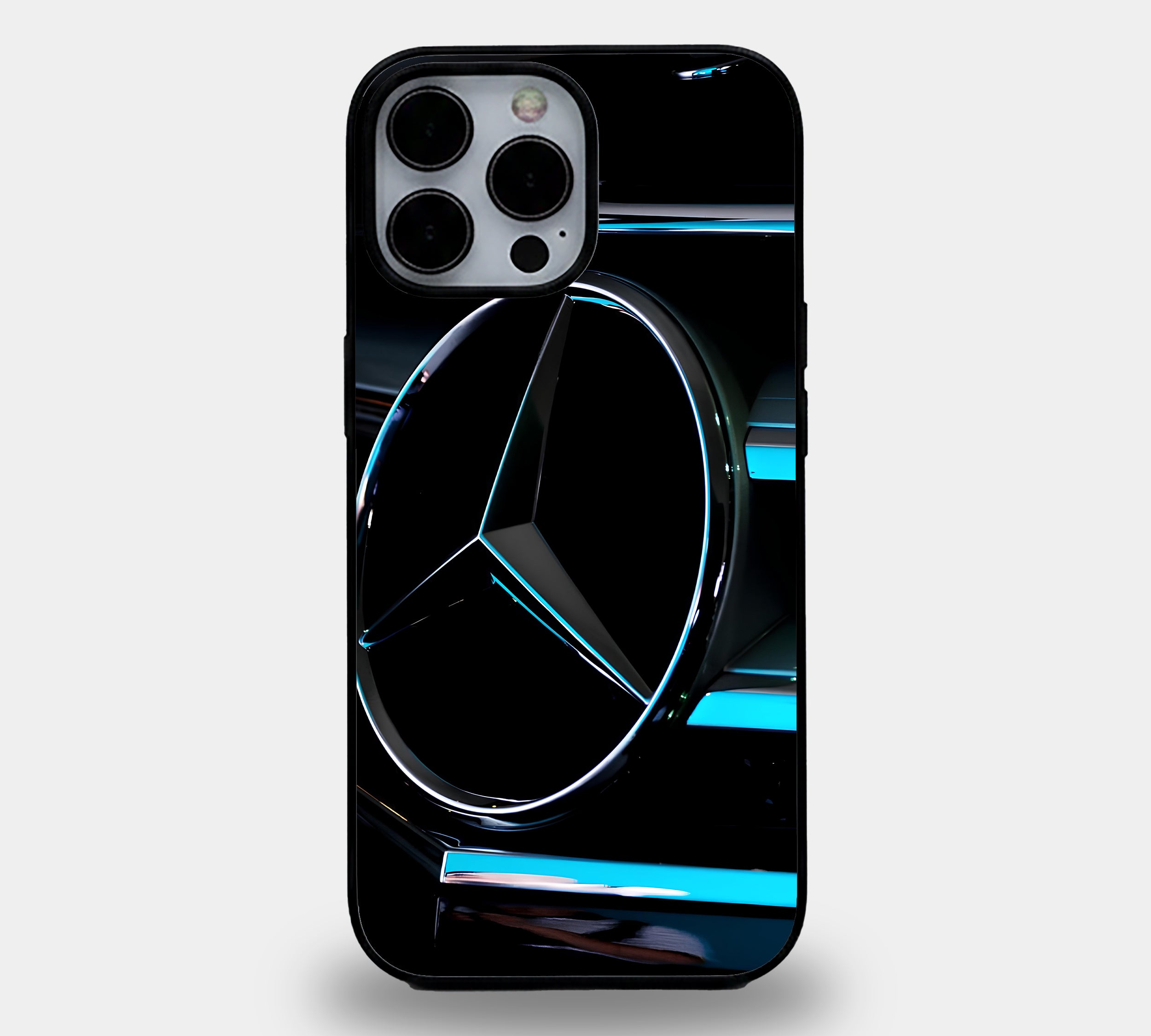 Glowing Neon Mercedes Emblem