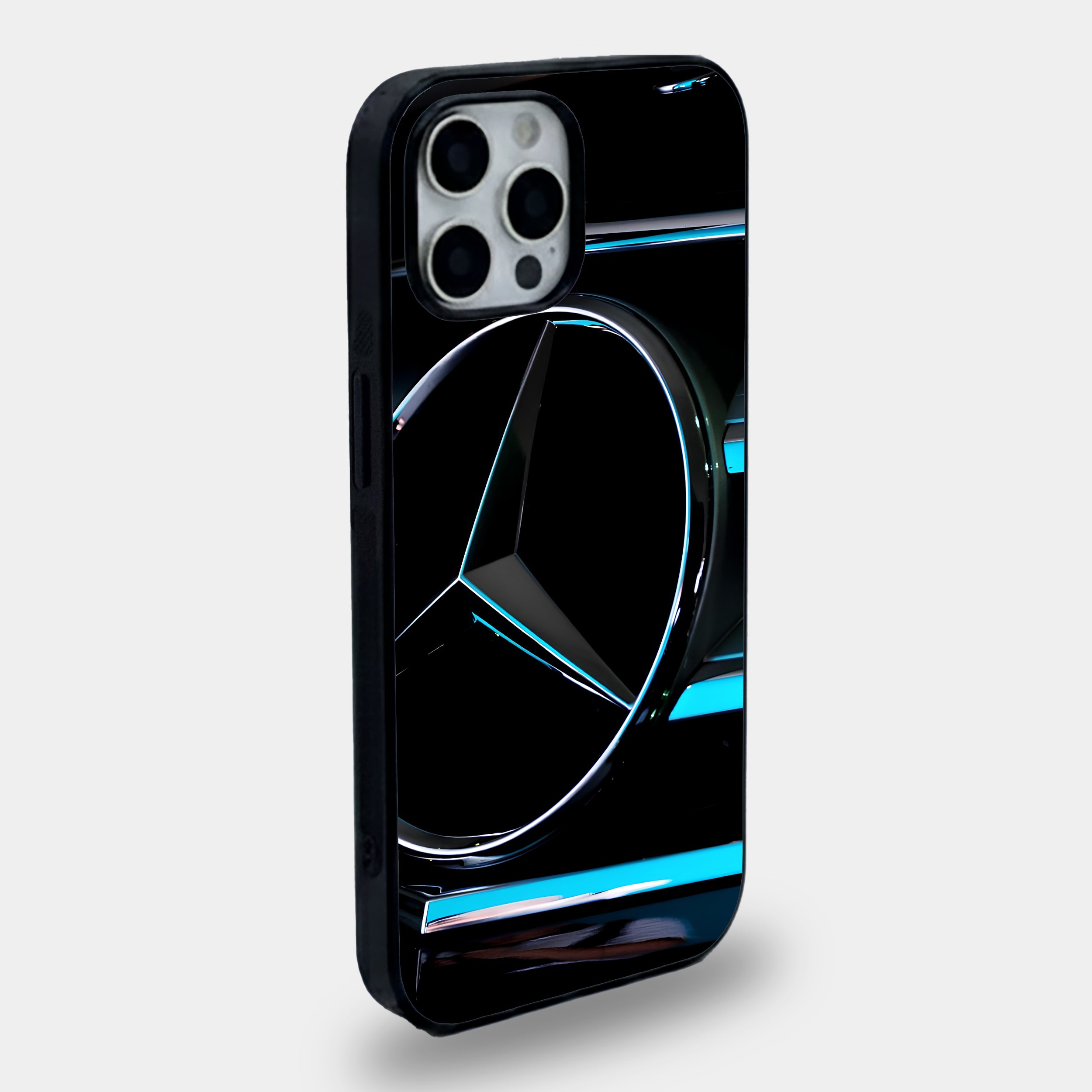 Glowing Neon Mercedes Emblem