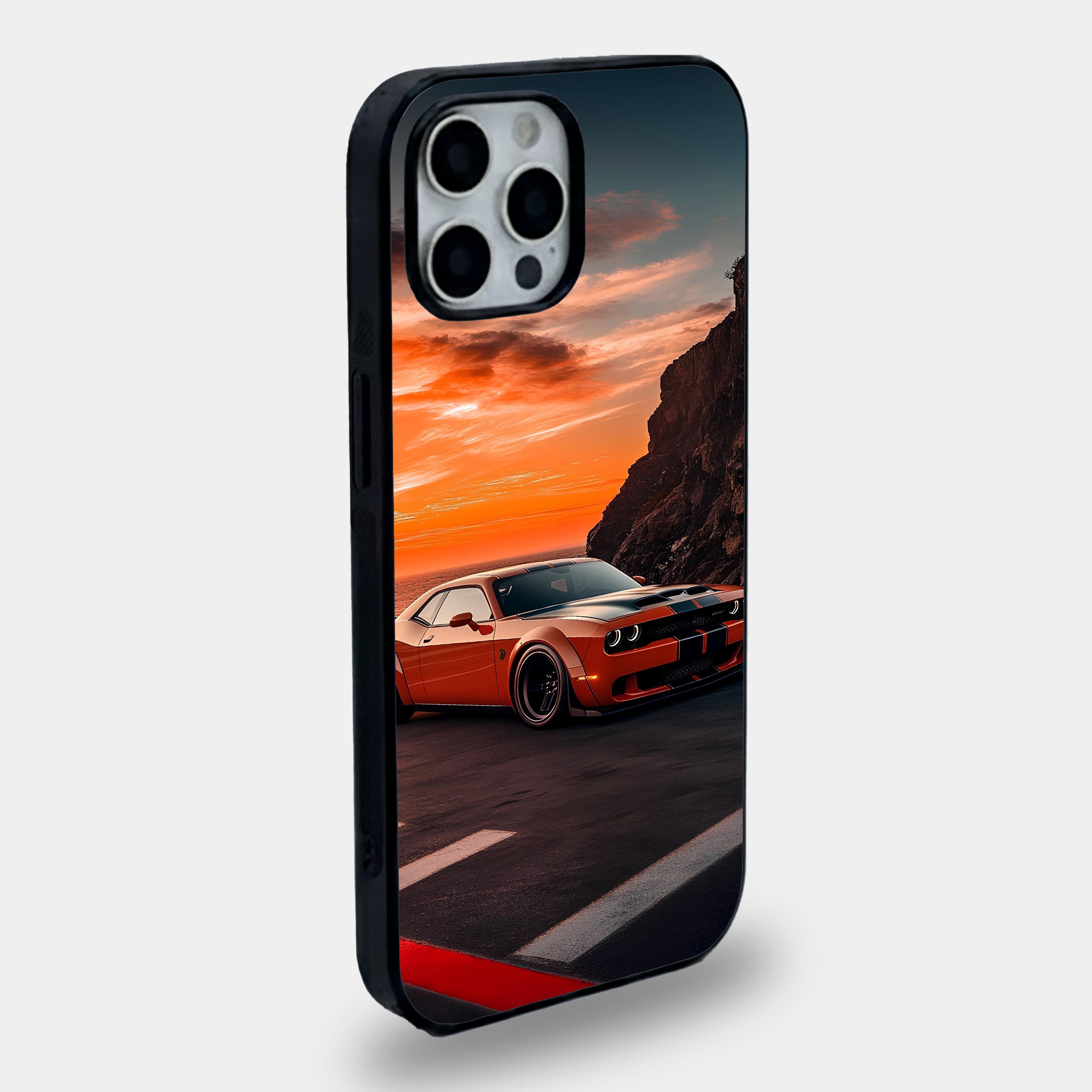 Orange Dodge Challenger Sunset Case