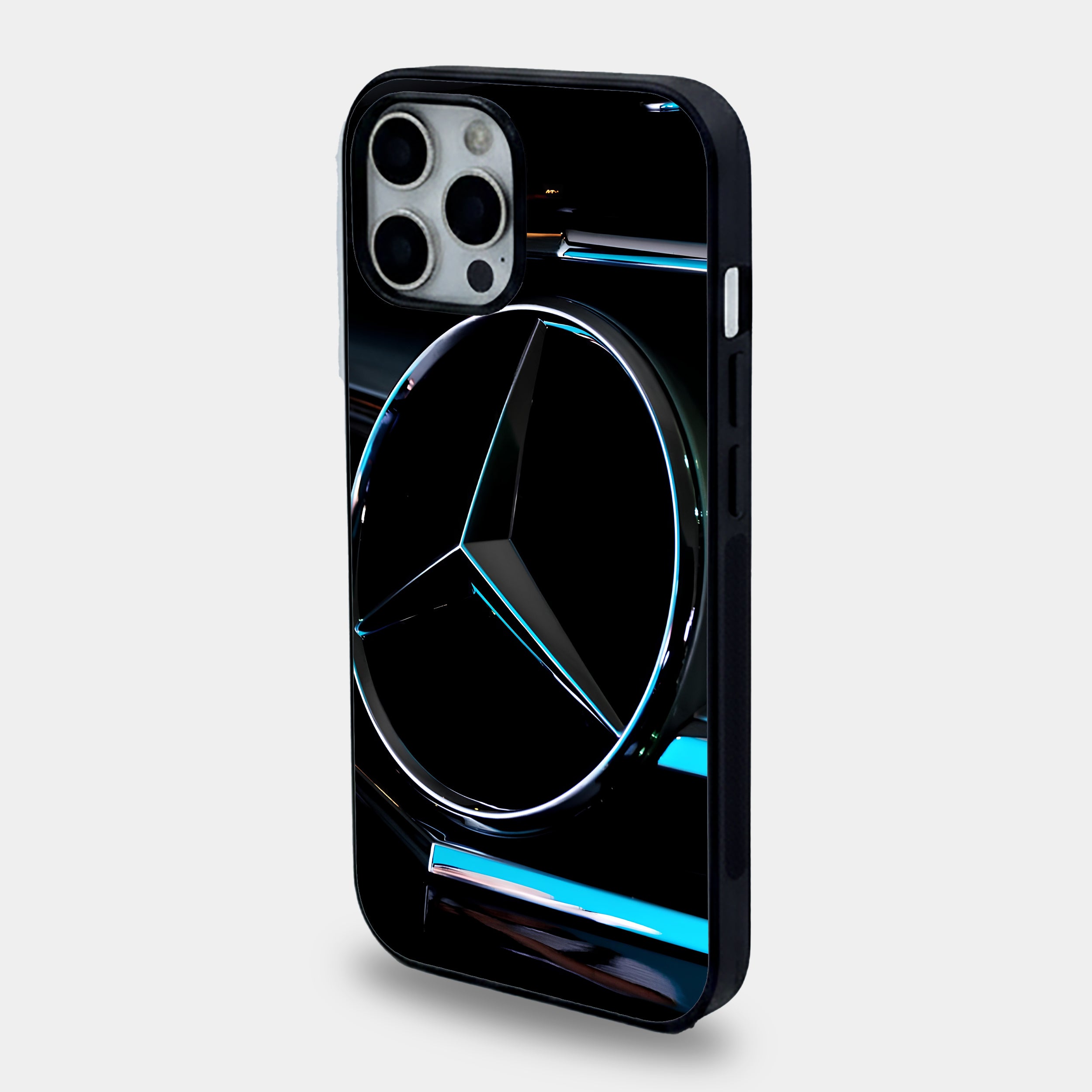 Glowing Neon Mercedes Emblem