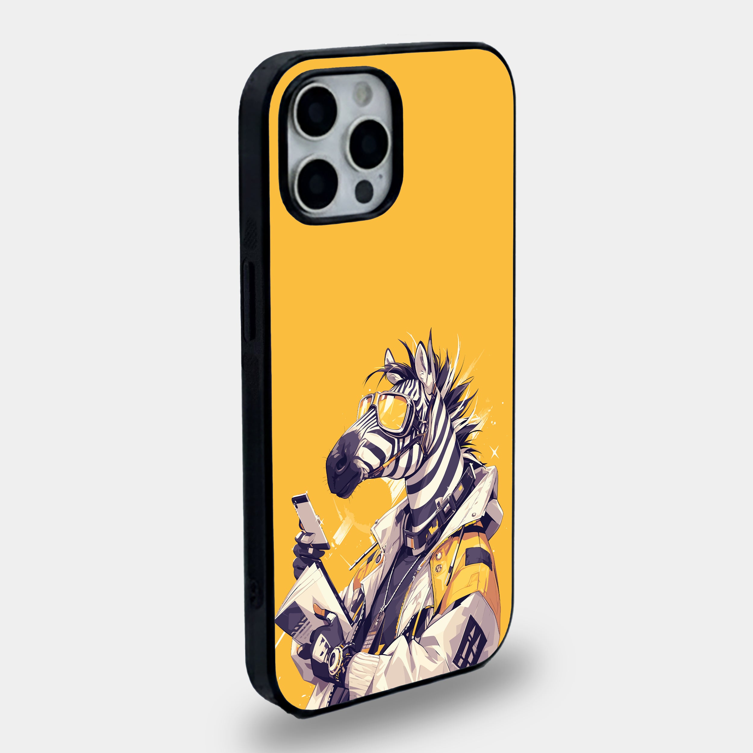Cool Zebra Vibes| Premium Glass iPhone Mobile Cover Case