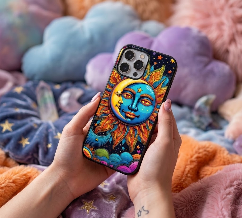 Cosmic Alignment Sun and Moon | Premium Glass iPhone & Samsung Mobile Cover Case