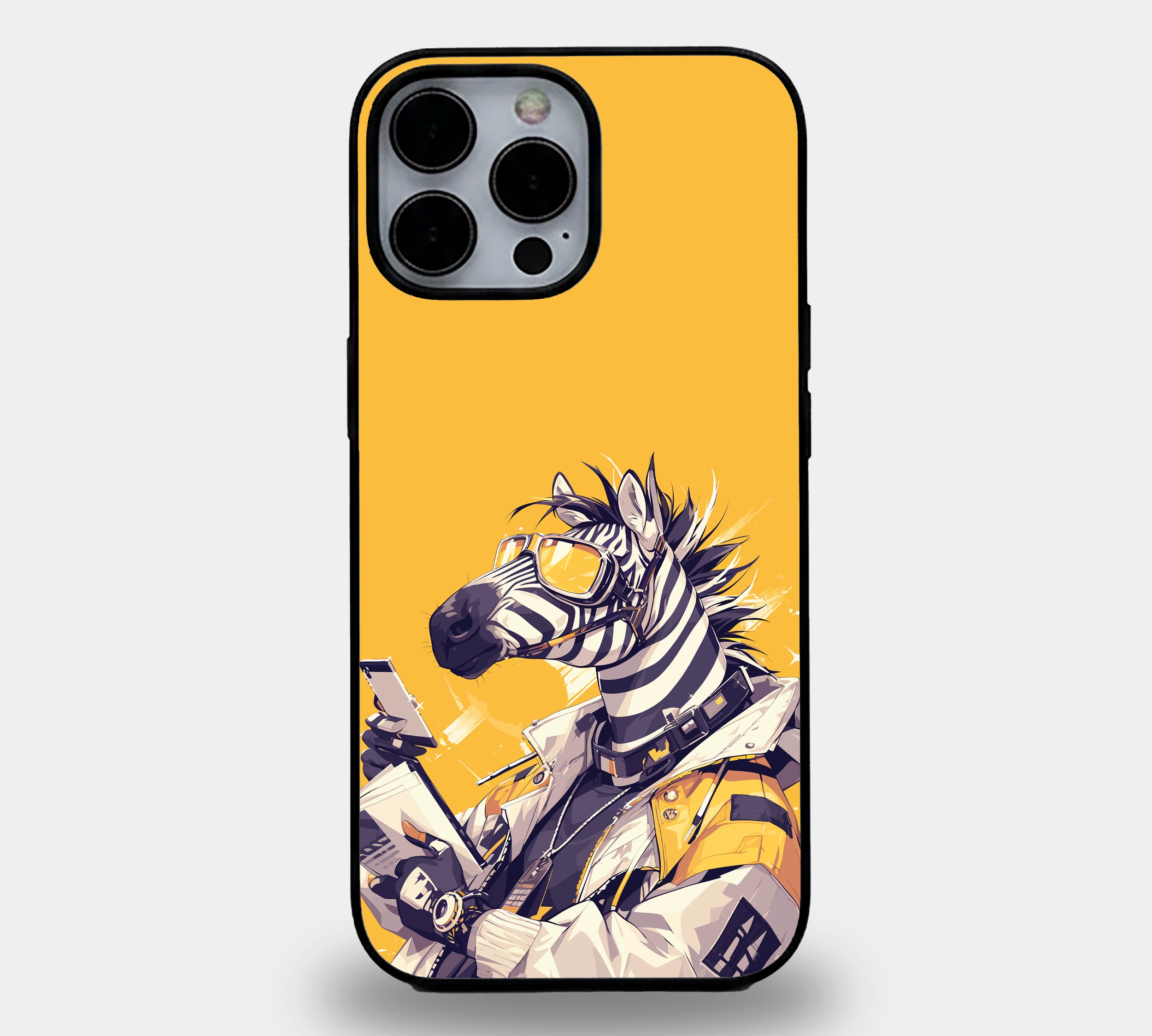 Cool Zebra Vibes| Premium Glass iPhone Mobile Cover Case