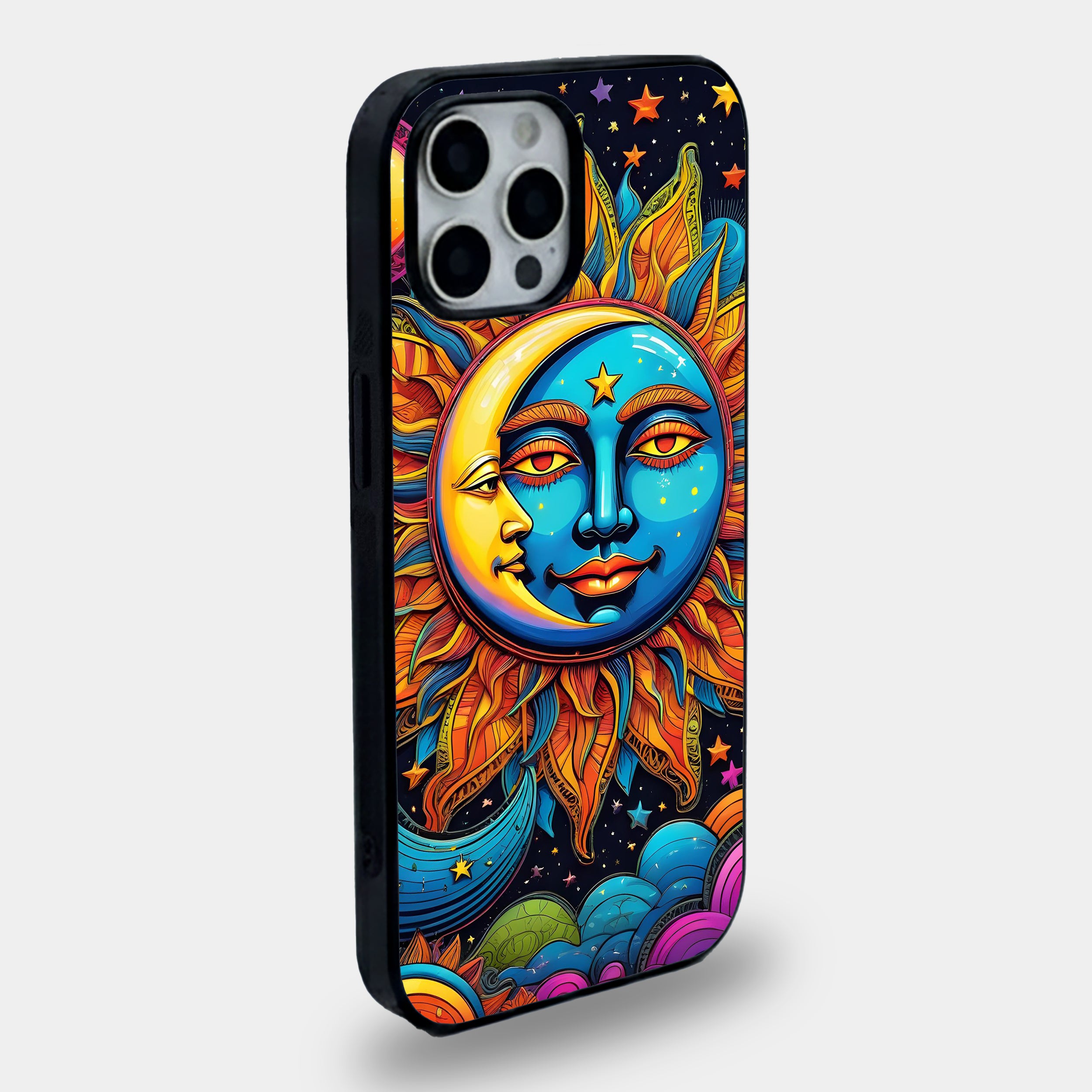 Cosmic Alignment Sun and Moon | Premium Glass iPhone & Samsung Mobile Cover Case