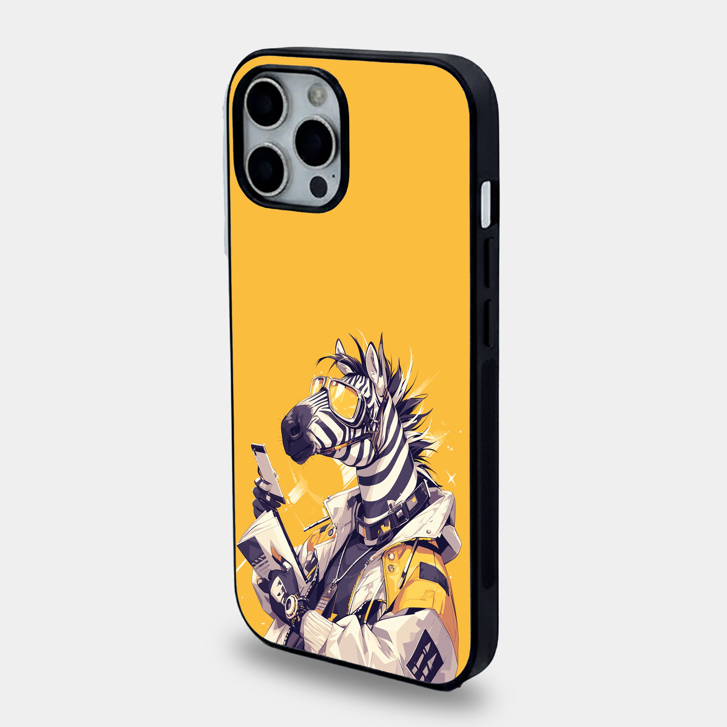 Cool Zebra Vibes| Premium Glass iPhone Mobile Cover Case