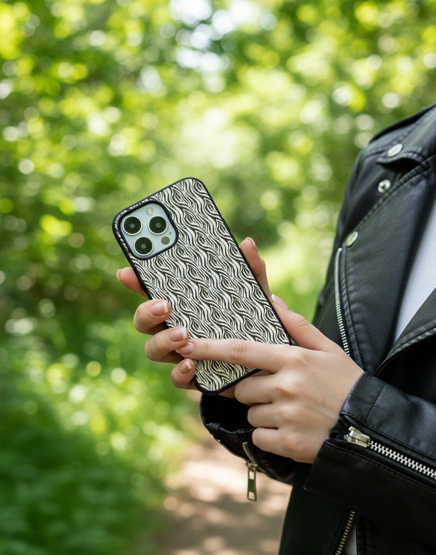 Zebra Rhythm | Premium Glass iPhone Mobile Cover Case