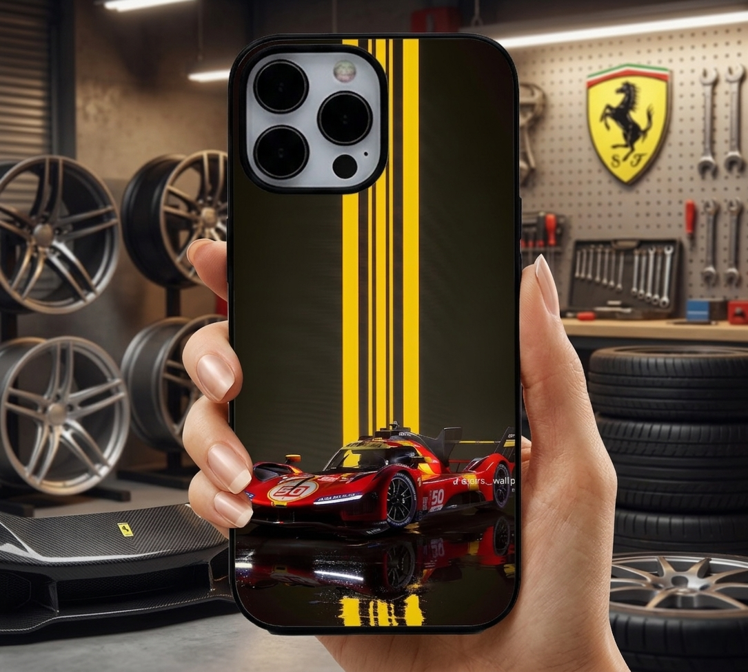 Red Ferrari Racing Stripes Case