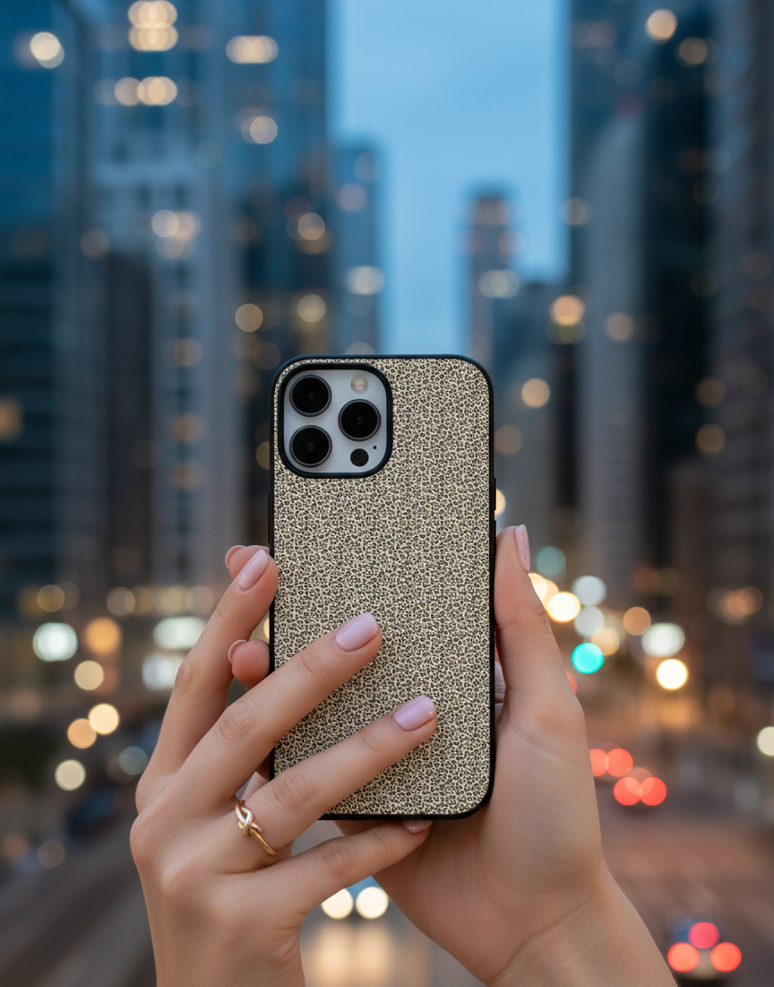 Classic Petite Leopard Print | Premium Glass iPhone Mobile Cover Case