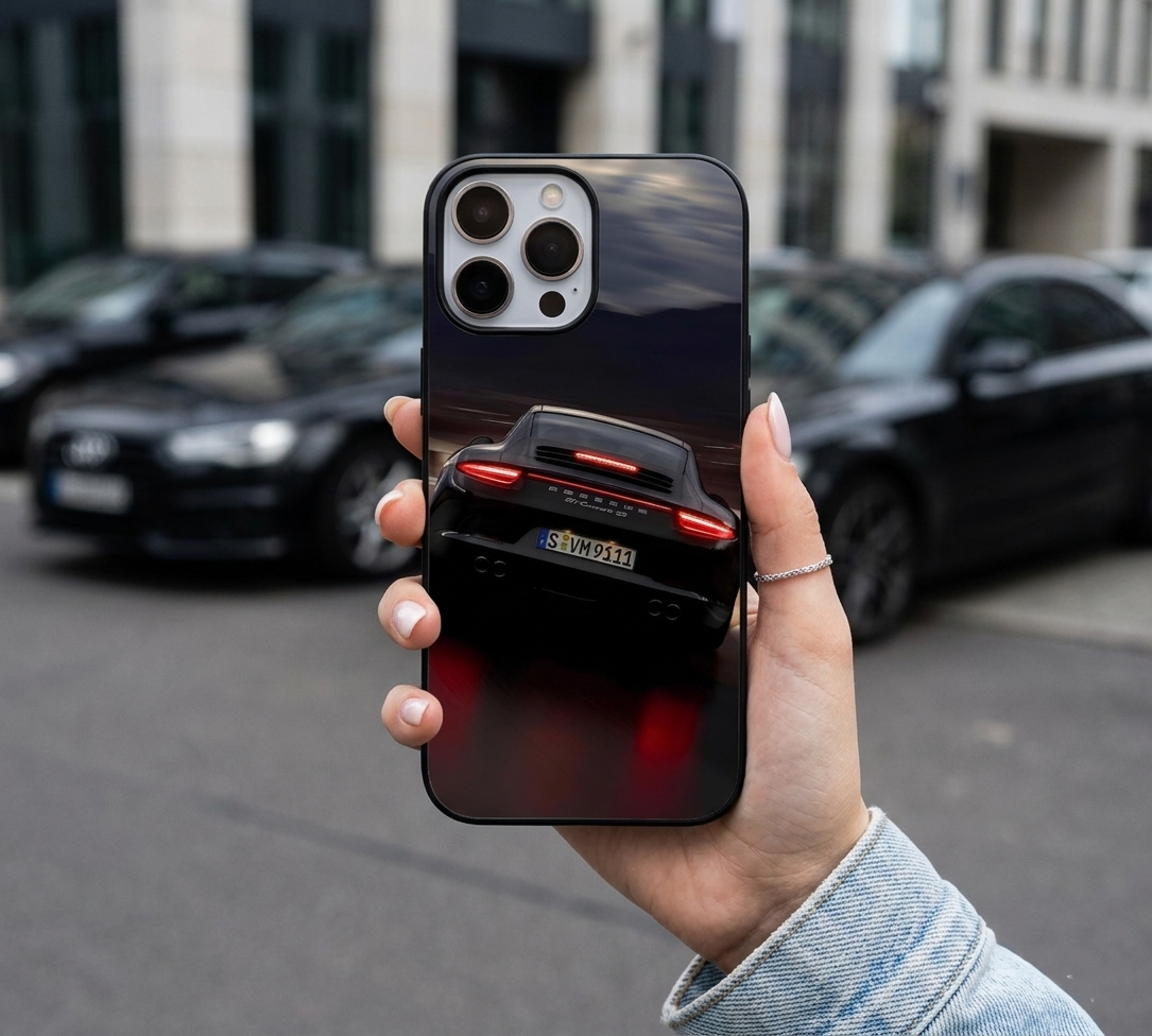 Black Porsche Rear Motion Case