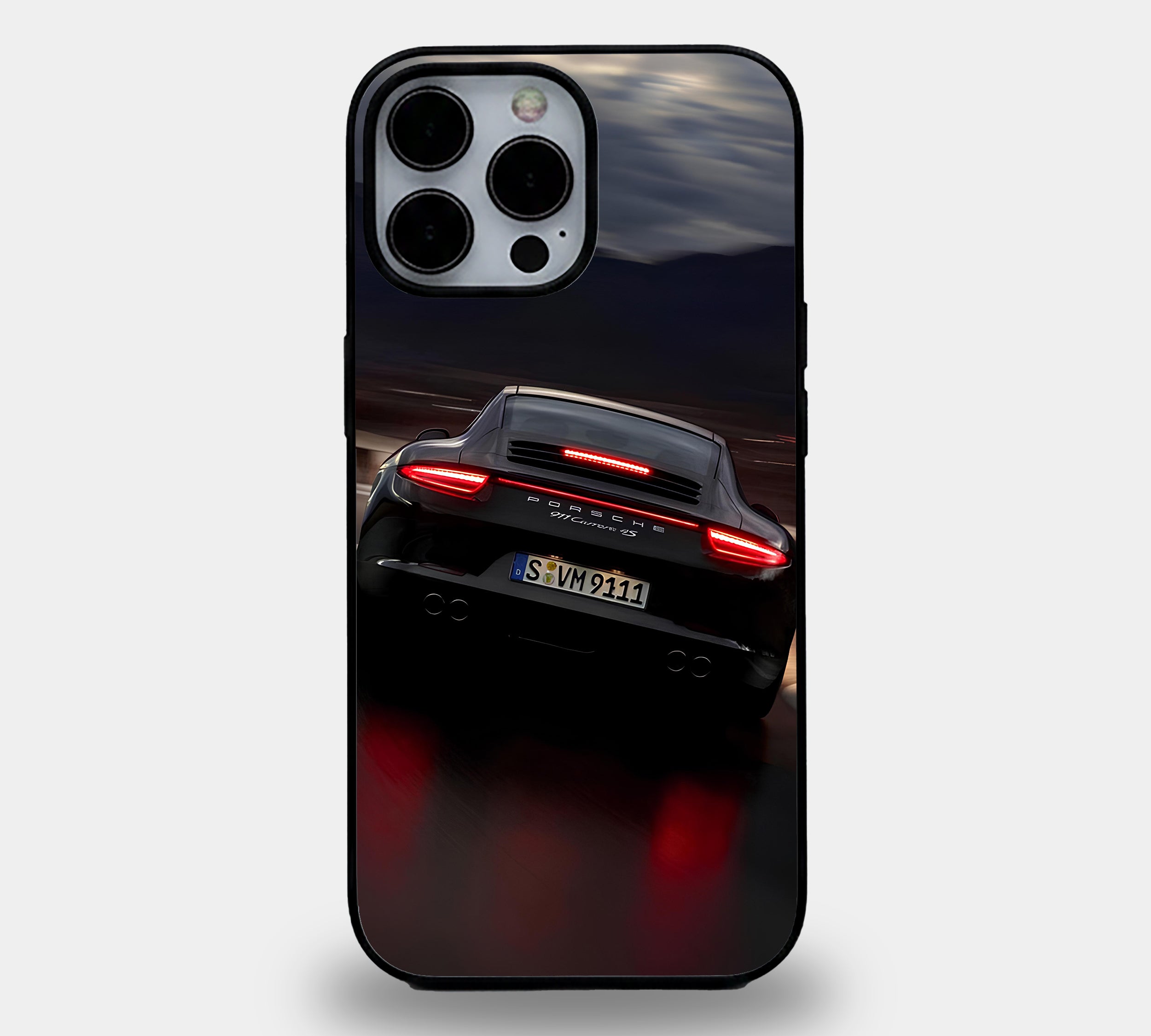 Black Porsche Rear Motion Case