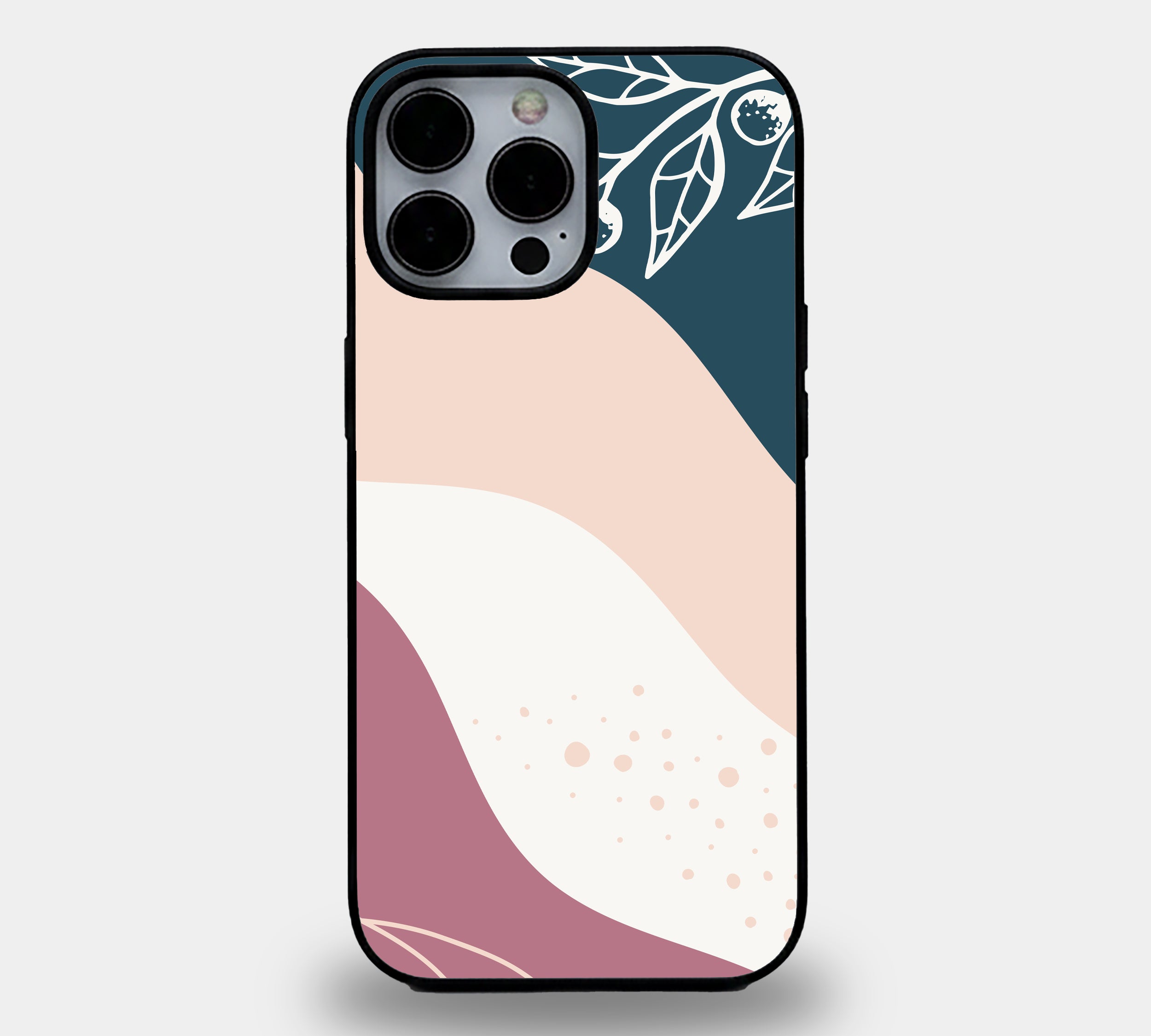 Organic Botanical Abstract | Premium Glass iPhone Mobile Cover Case