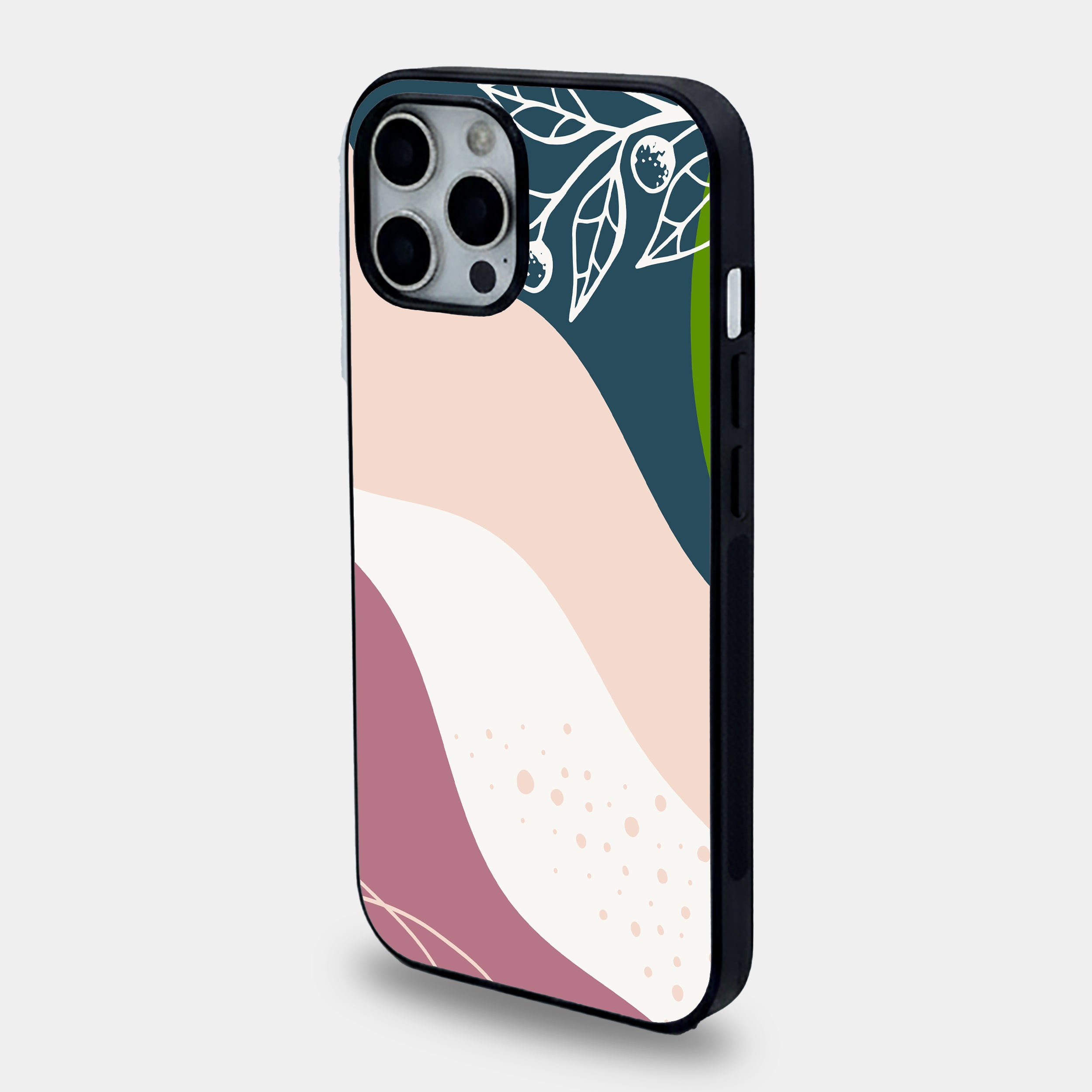 Organic Botanical Abstract | Premium Glass iPhone Mobile Cover Case