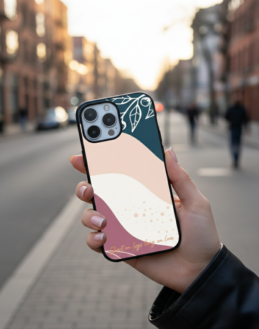 Organic Botanical Abstract | Premium Glass iPhone Mobile Cover Case