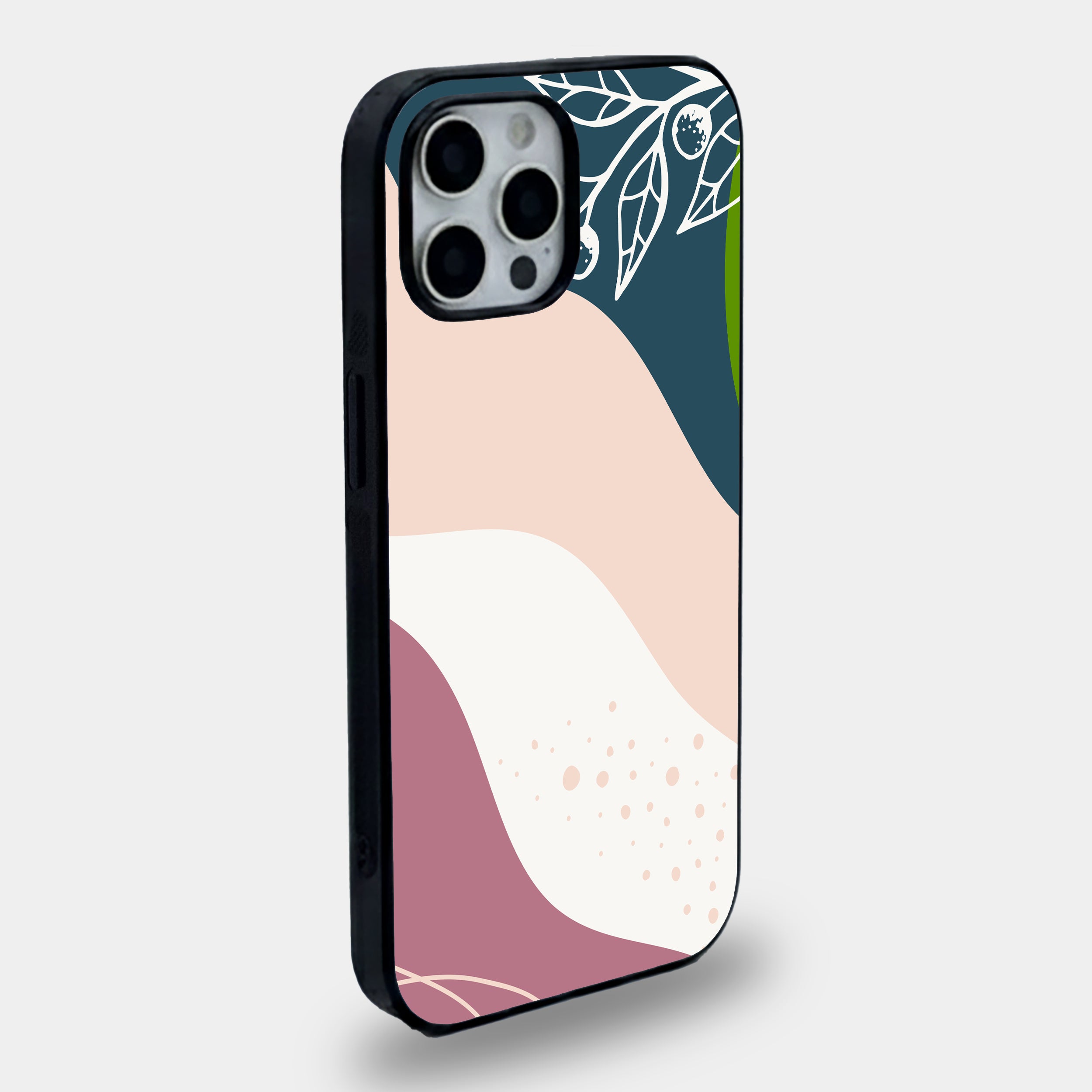 Organic Botanical Abstract | Premium Glass iPhone Mobile Cover Case