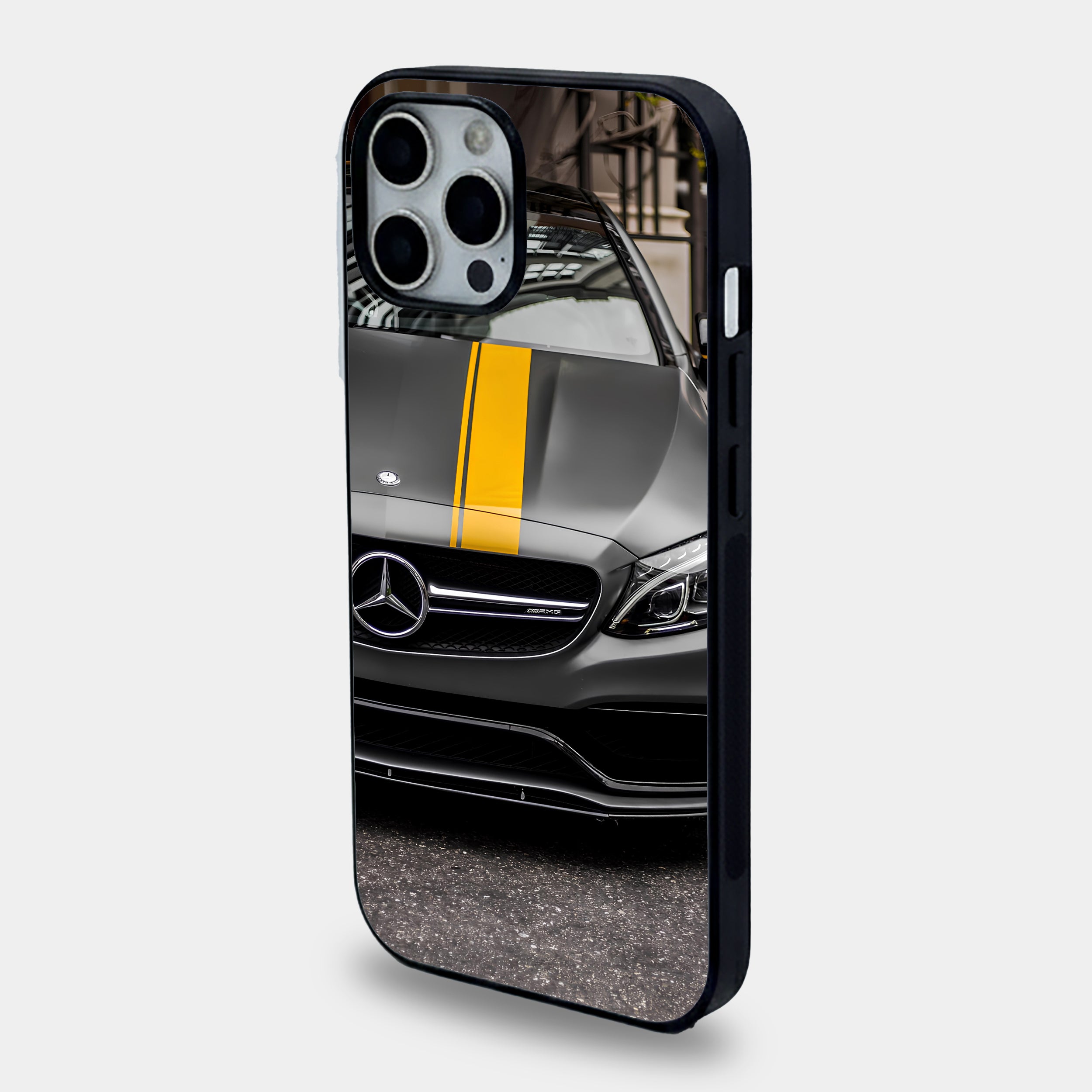 Matte Grey Mercedes Yellow Case