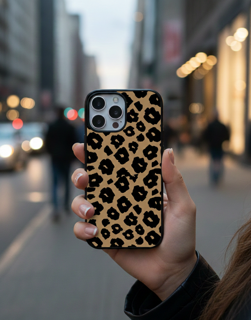 Classic Leopard Print | Premium Glass iPhone Mobile Cover Case
