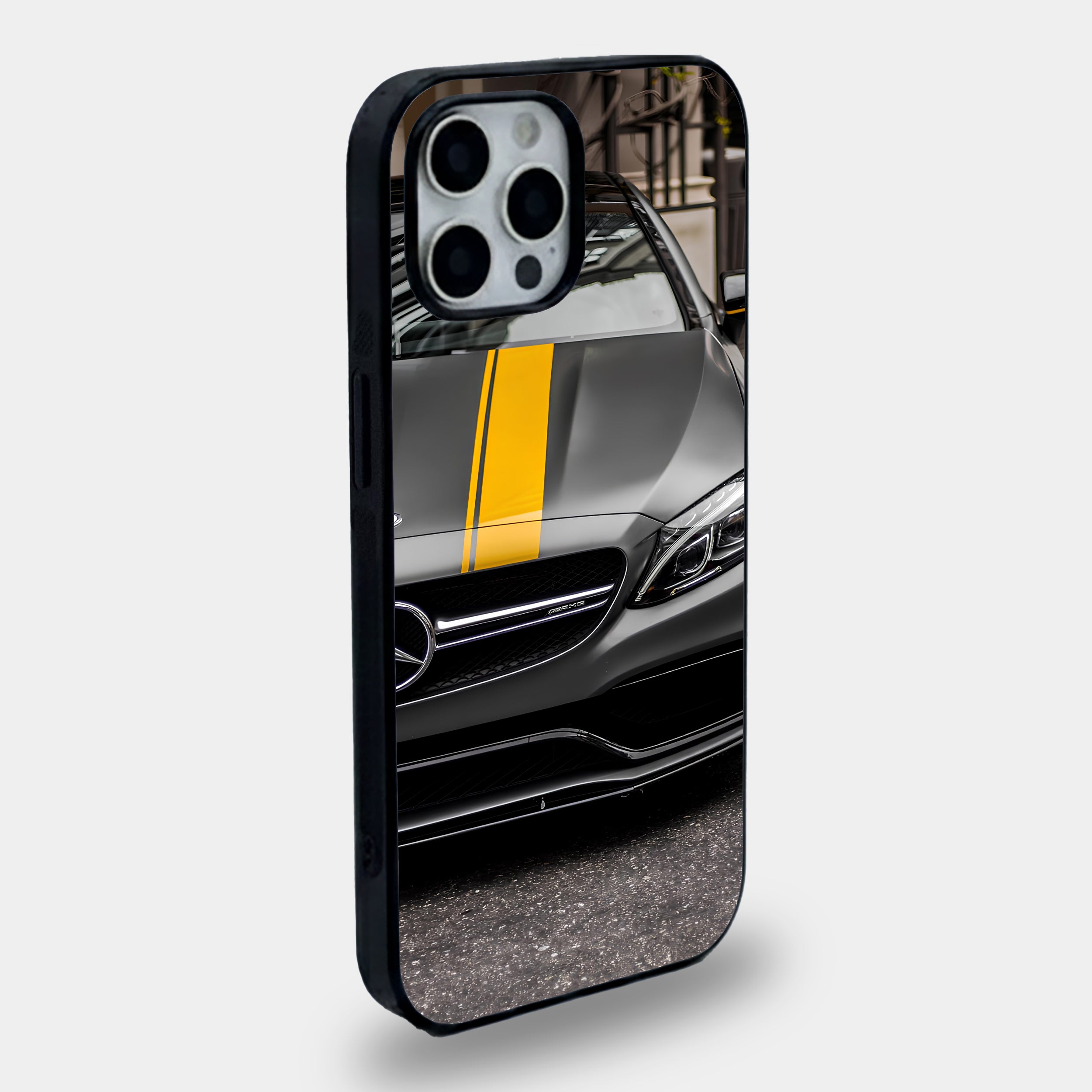 Matte Grey Mercedes Yellow Case