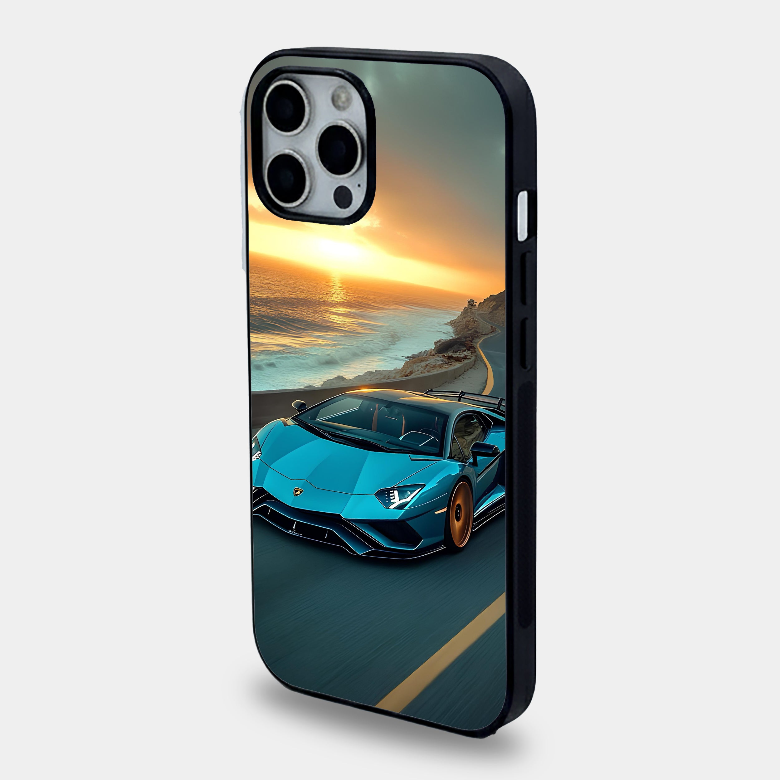 Cyan Lamborghini Ocean Coast Case