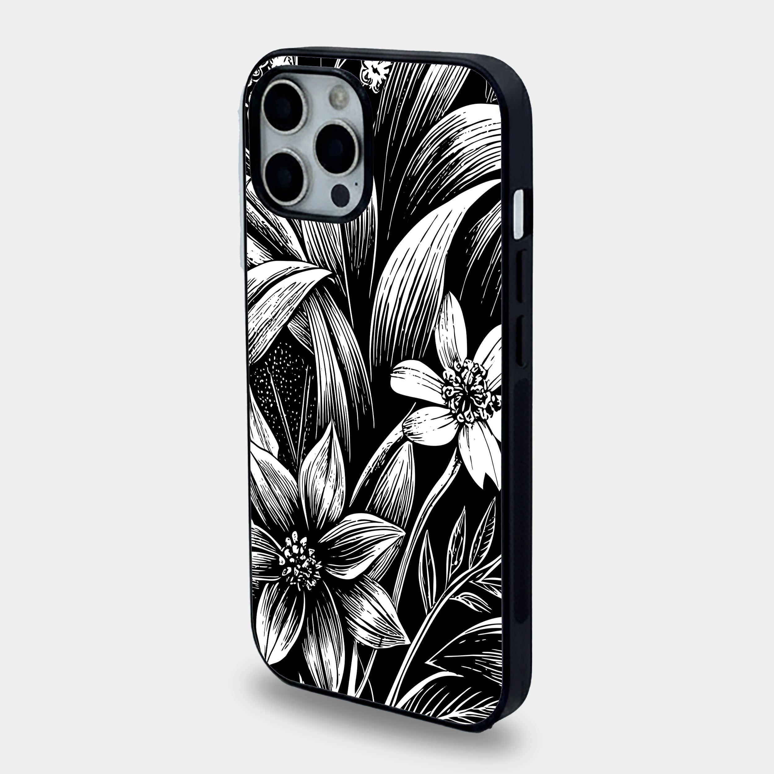 Midnight Flora | Premium Glass iPhone Mobile Cover Case