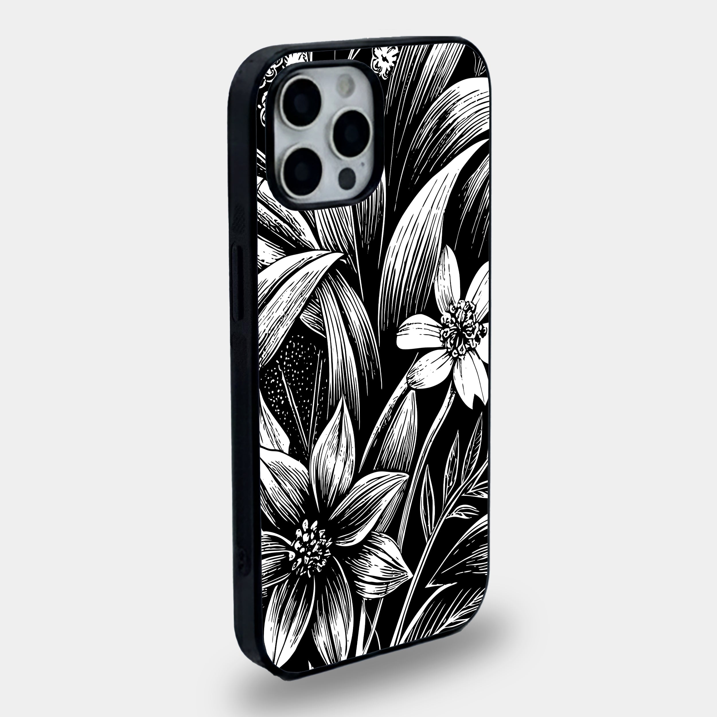Midnight Flora | Premium Glass iPhone Mobile Cover Case
