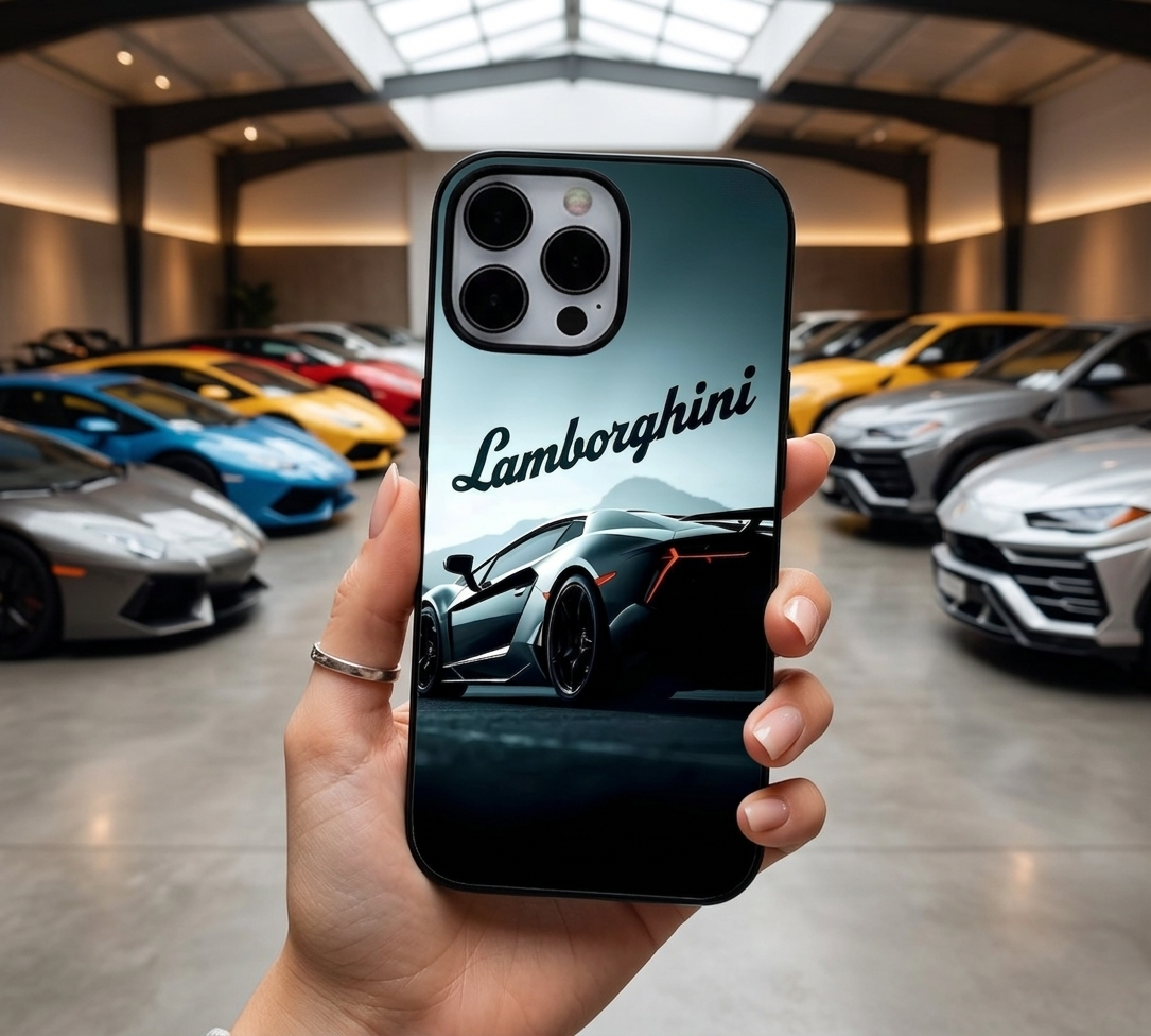 Lamborghini Supercar | Premium Glass iPhone & Samsung Mobile Cover Case