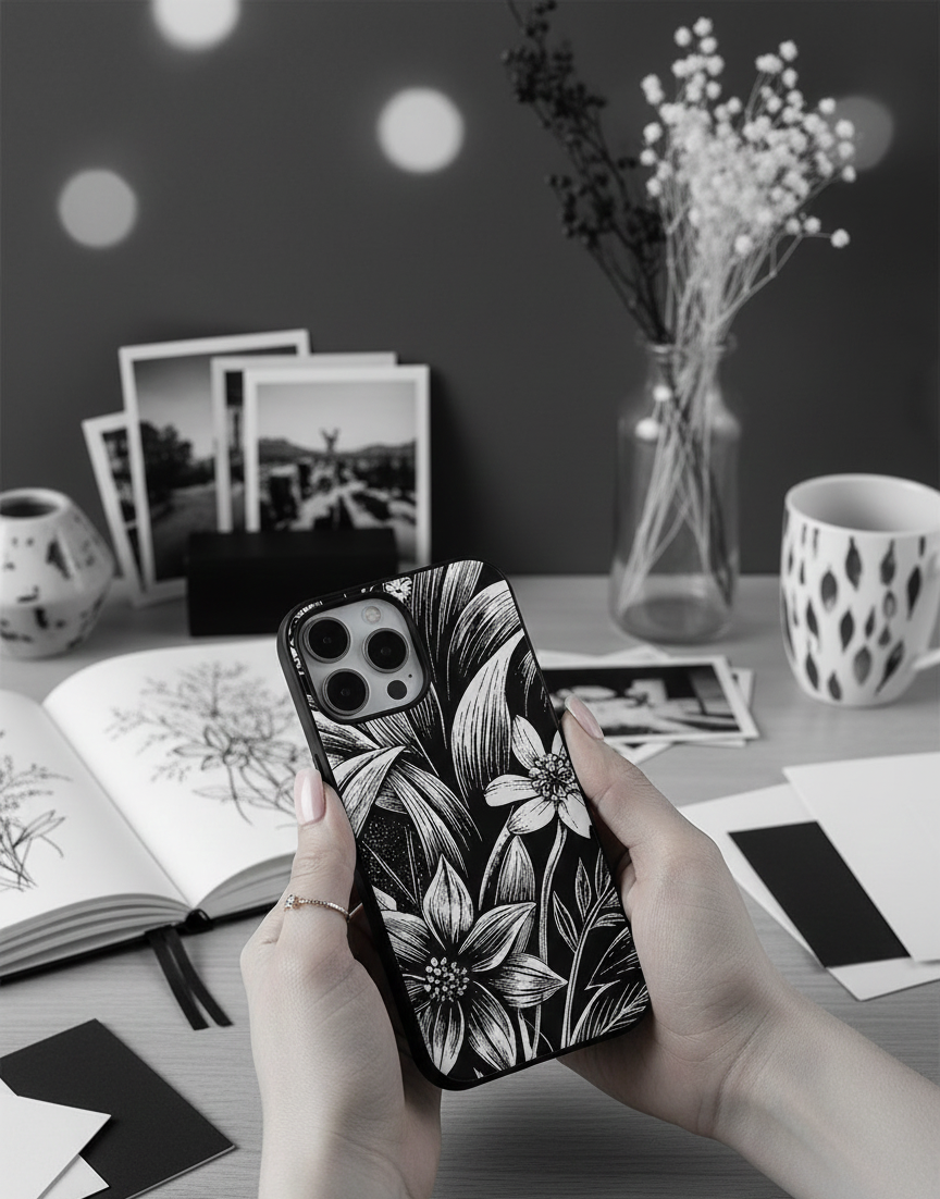 Midnight Flora | Premium Glass iPhone Mobile Cover Case