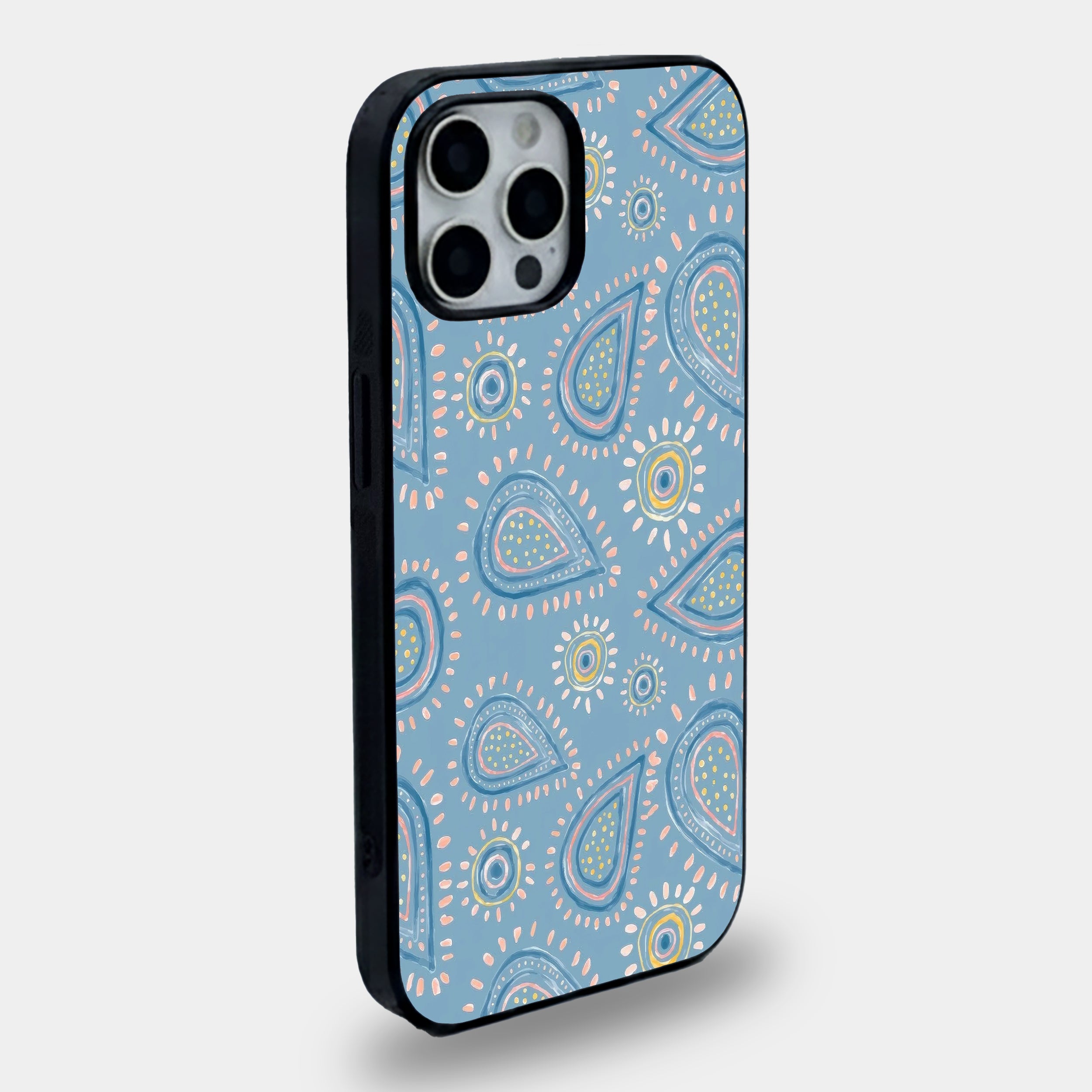Blue Abstract Paisley Print
