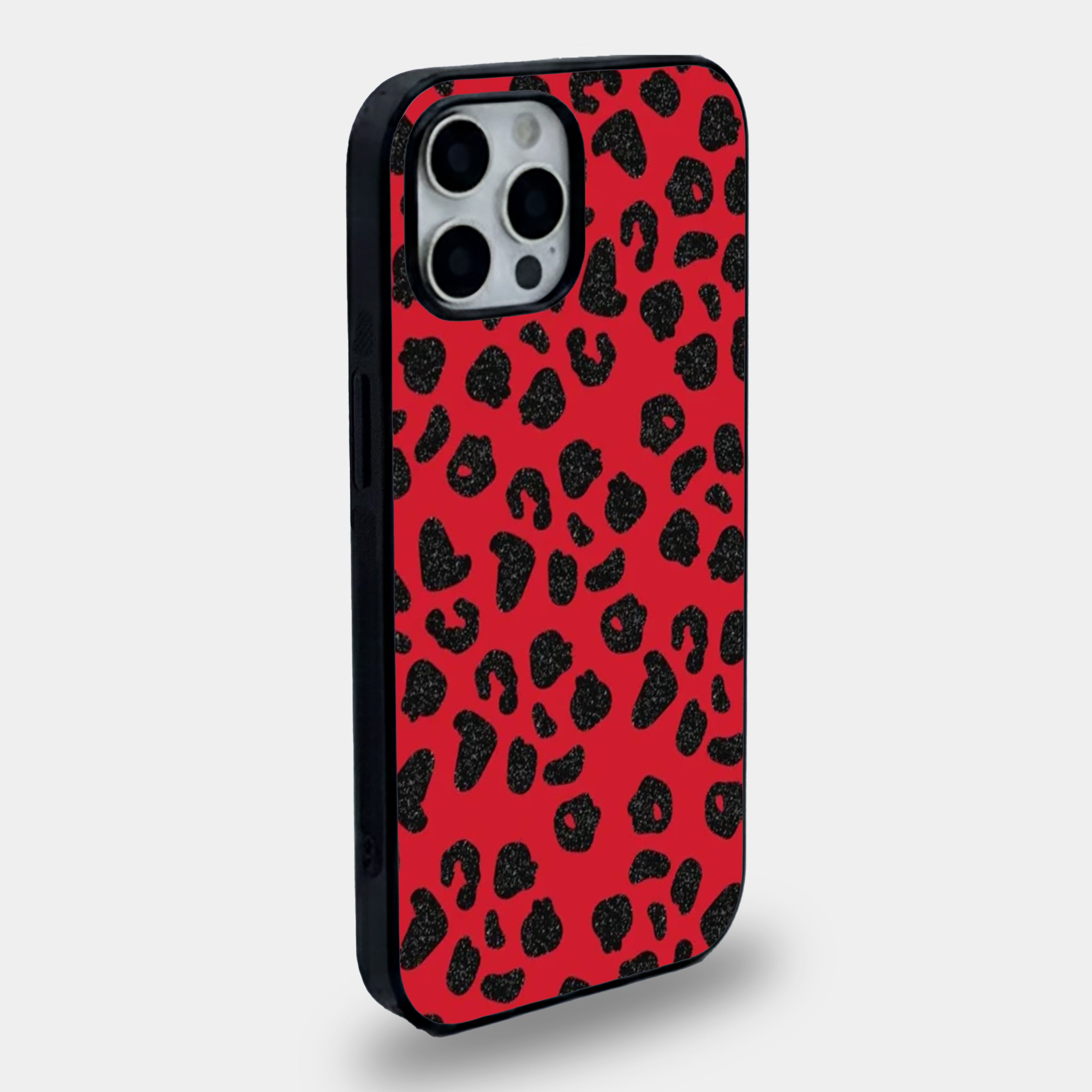Fierce Red Leopard Print | Premium Glass iPhone & Samsung Mobile Cover Case