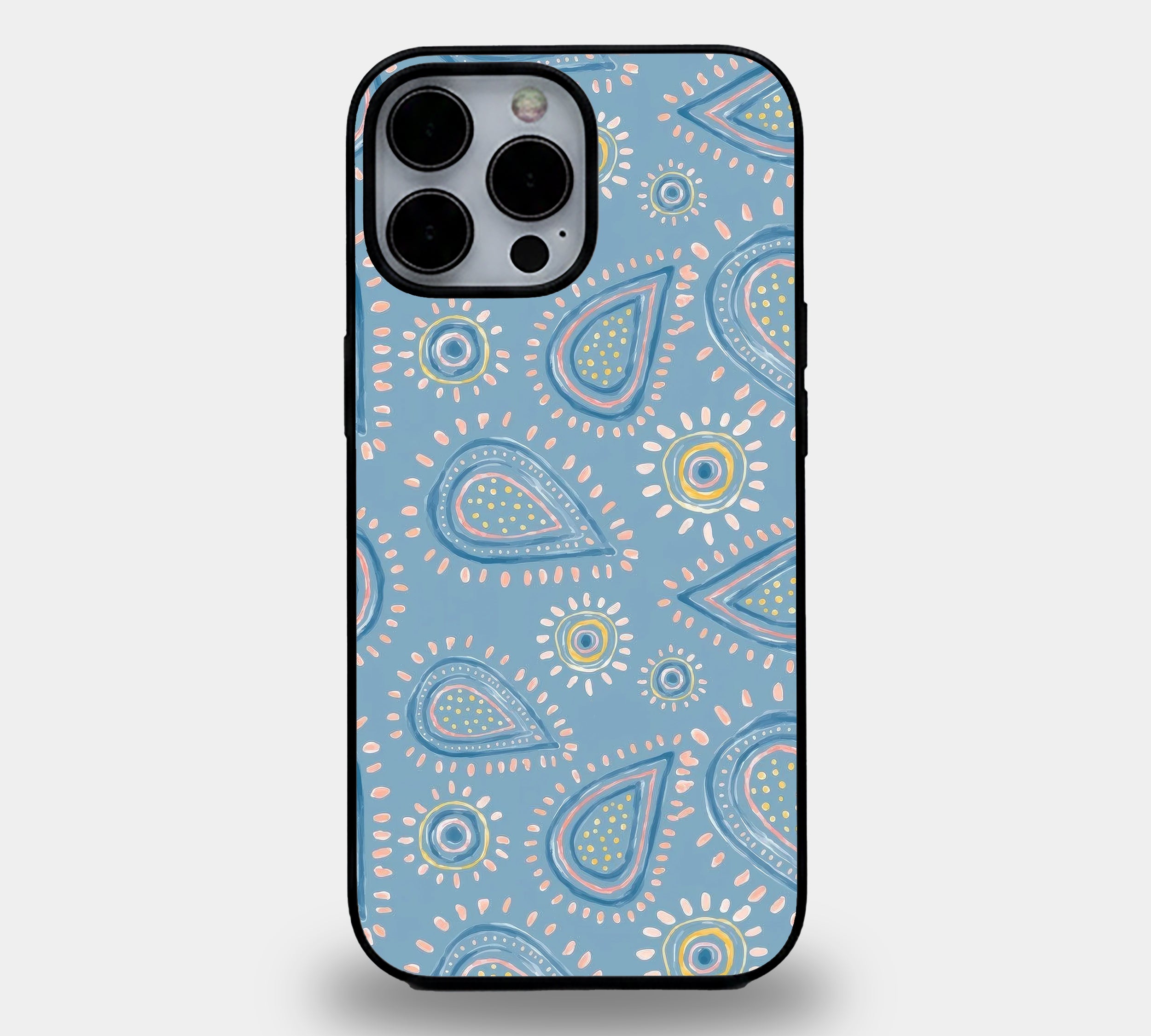 Blue Abstract Paisley Print