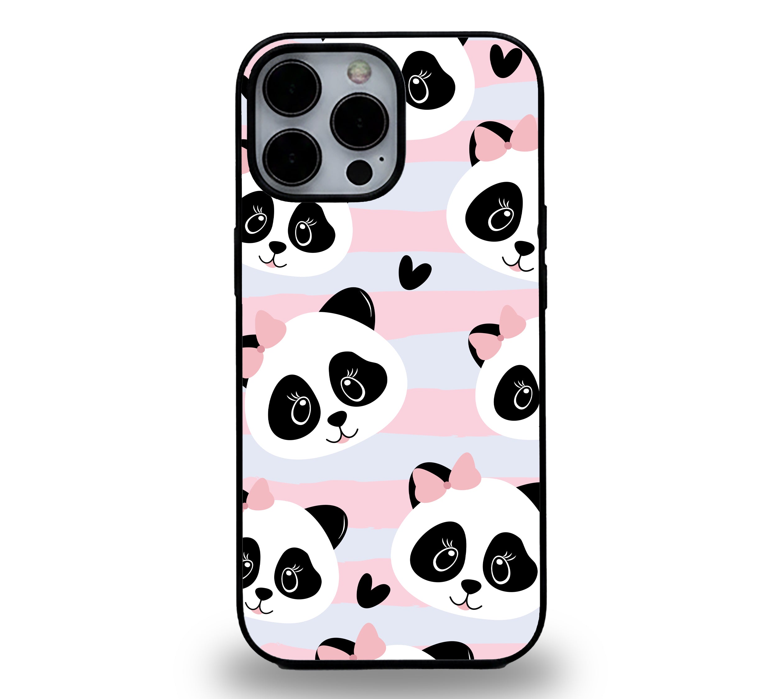 Bow-Wearing Panda | Premium Glass iPhone Mobile Cover Case