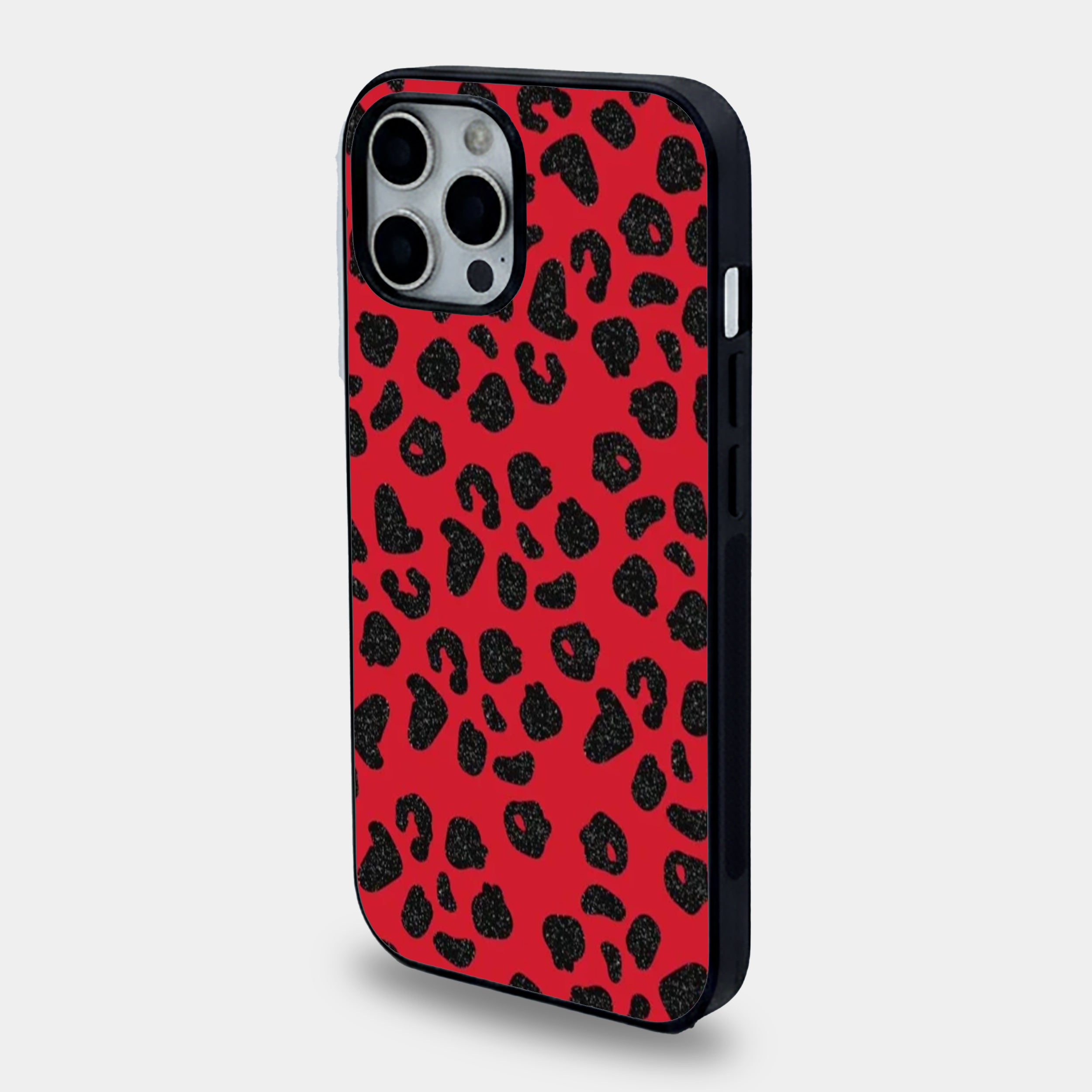 Fierce Red Leopard Print | Premium Glass iPhone & Samsung Mobile Cover Case