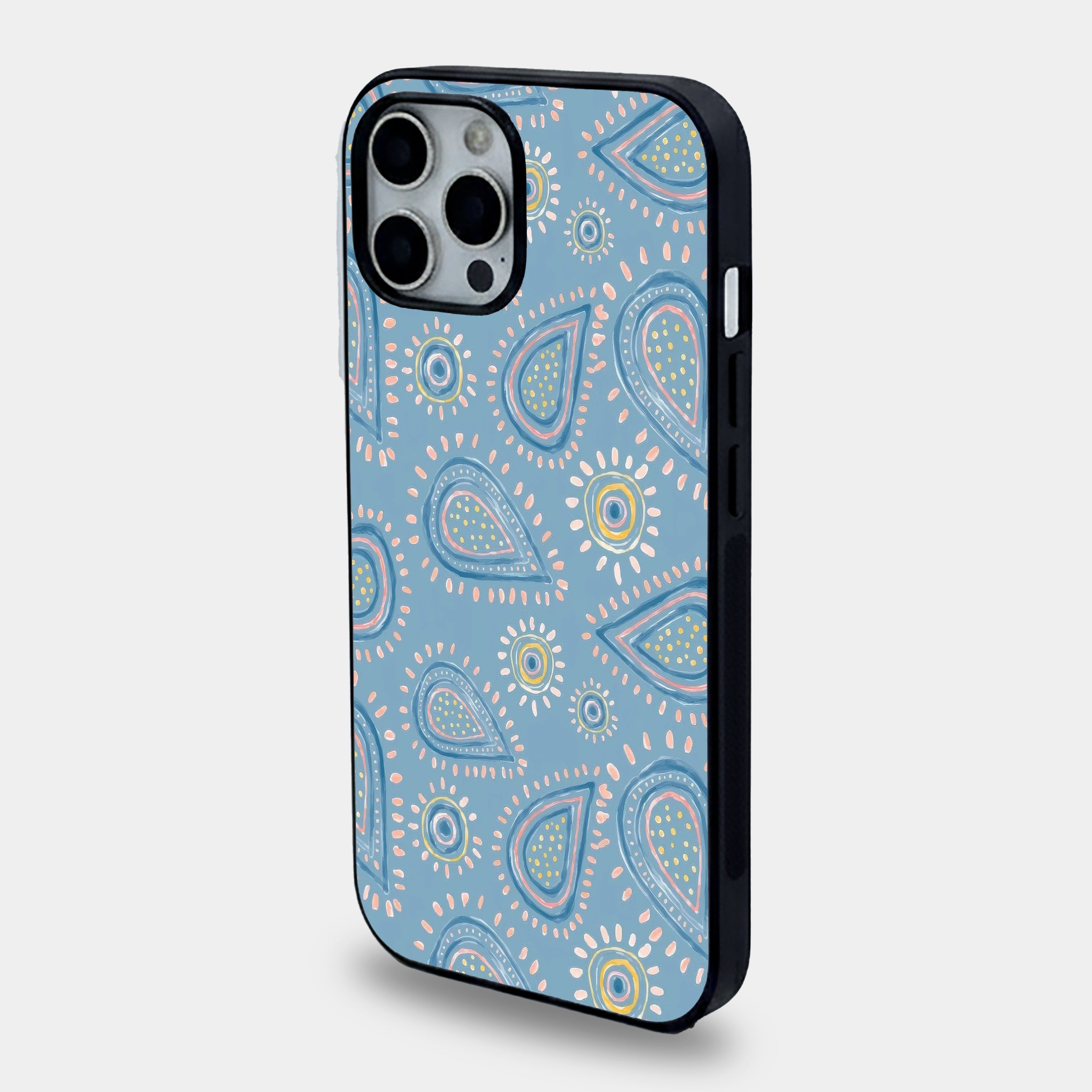 Blue Abstract Paisley Print
