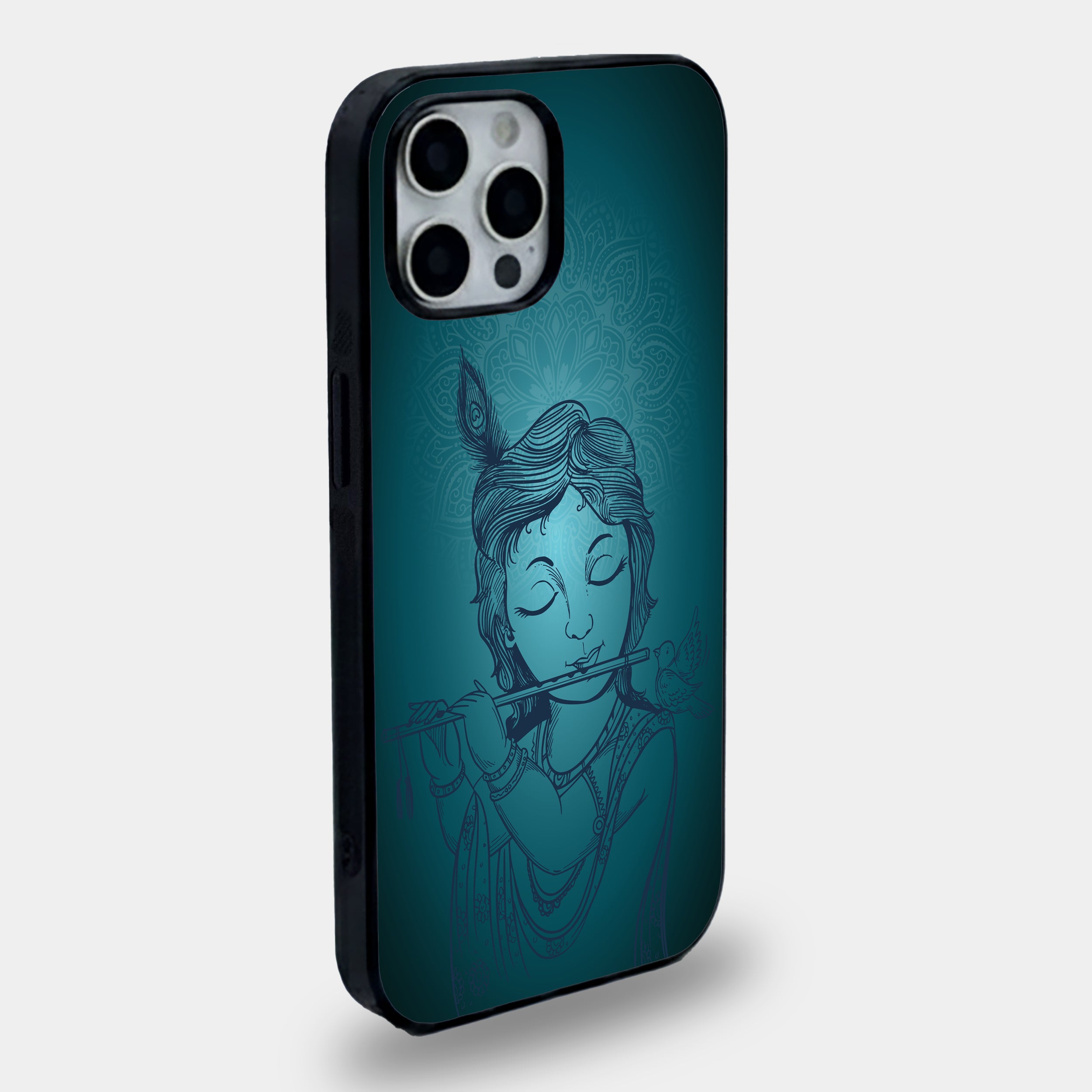 Divine Krishna | Premium Glass iPhone Mobile Cover Case