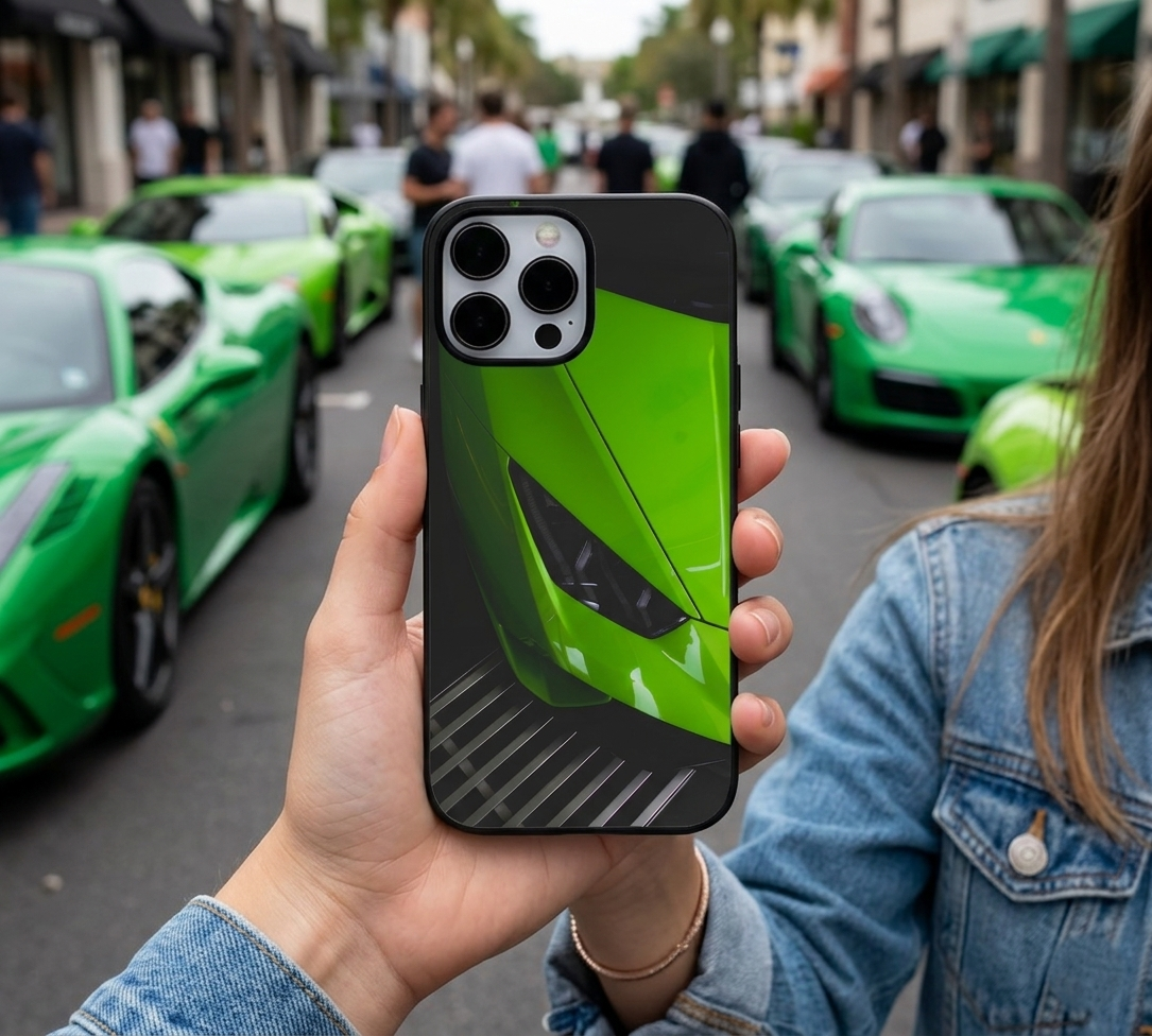 Lime Green Lamborghini Headlight Case