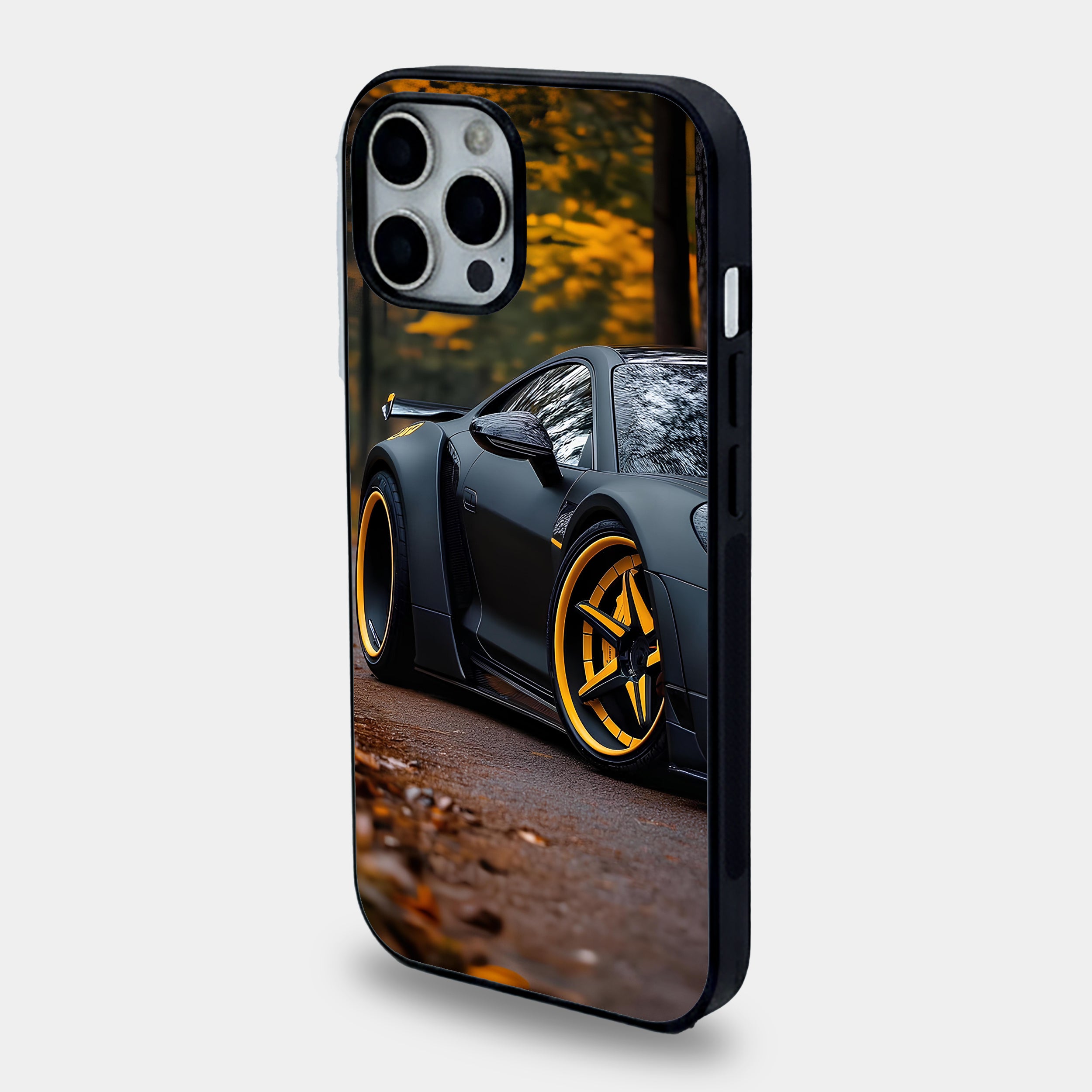 Matte Black Porsche Amber Accents