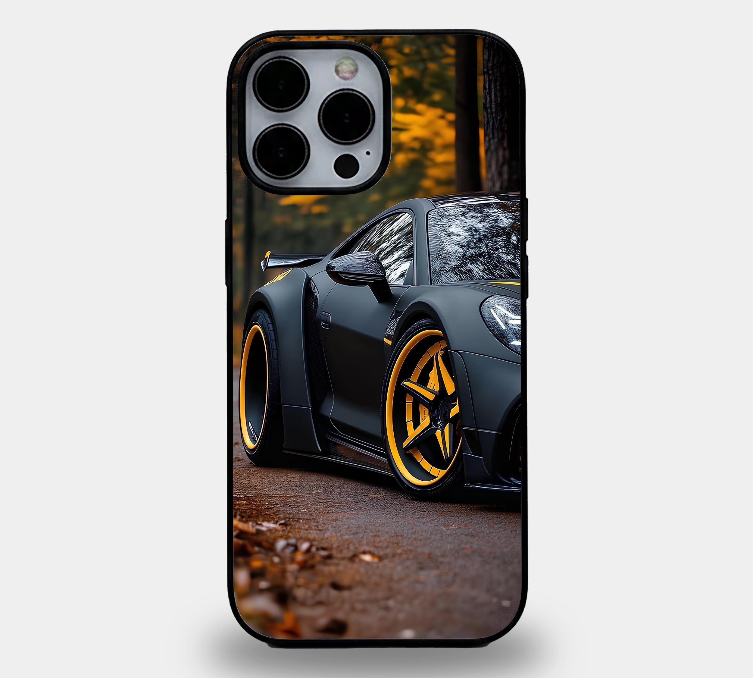 Matte Black Porsche Amber Accents