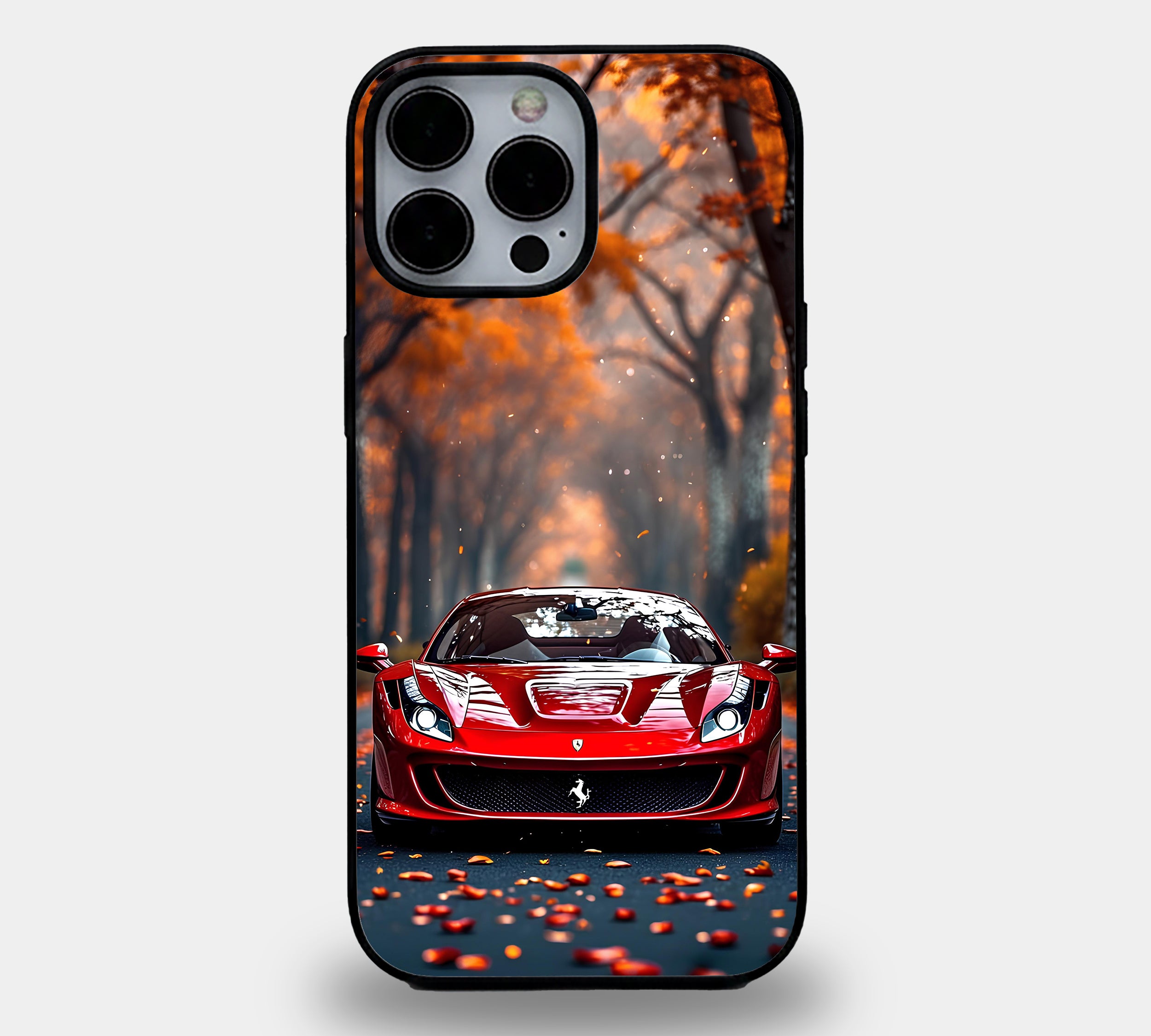 Red Ferrari Autumn Leaves Case