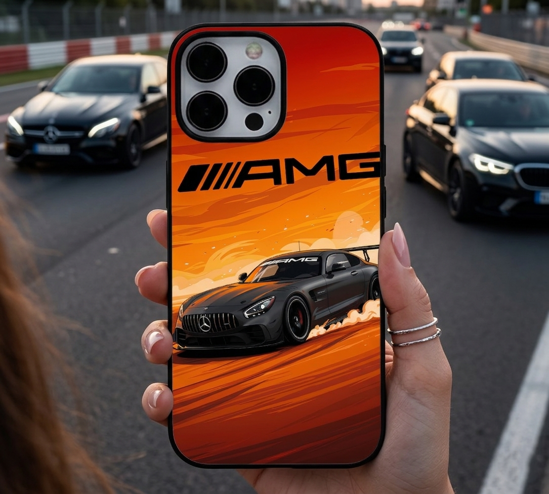 Sunset Vector AMG Drifter | Premium Glass iPhone & Samsung Mobile Cover Case