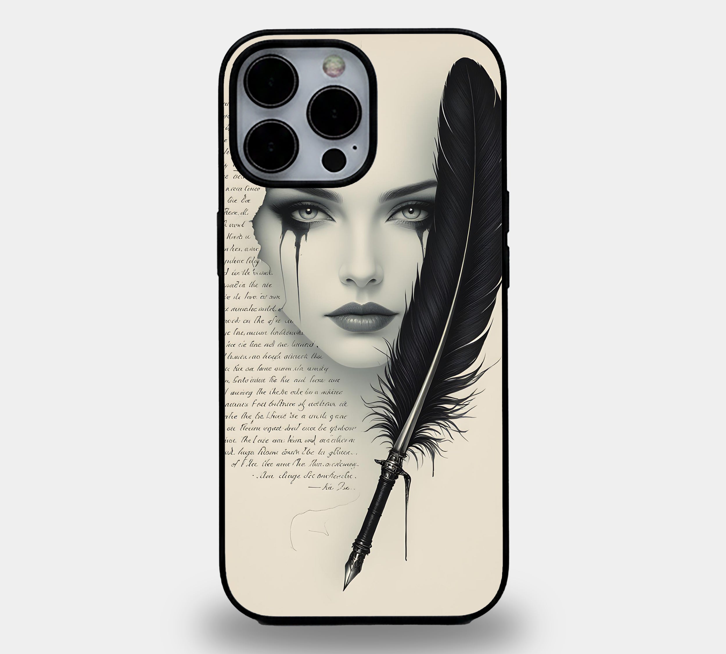 Midnight Quill & Muse | Premium Glass iPhone & Samsung Mobile Cover Case