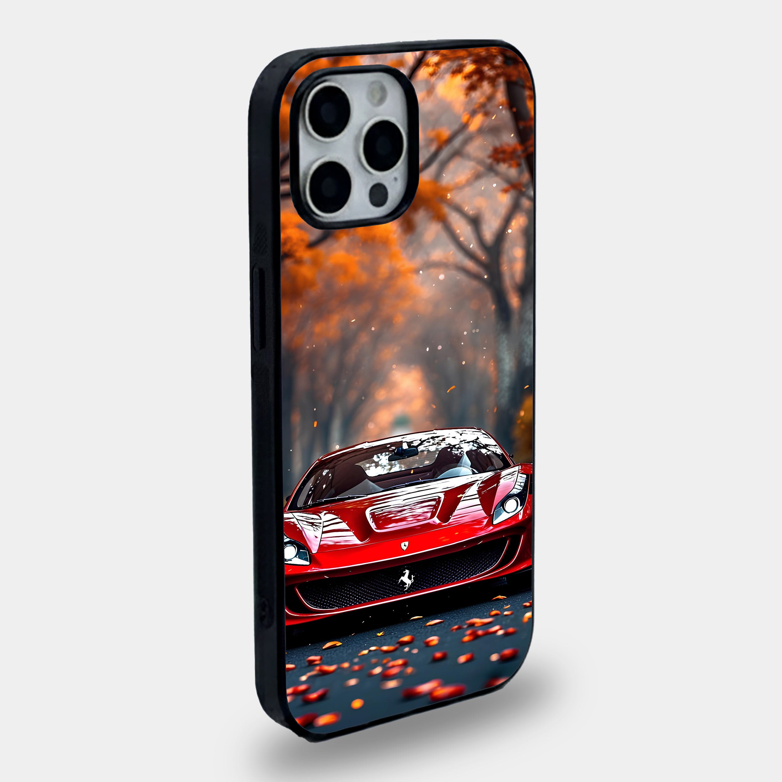 Red Ferrari Autumn Leaves Case