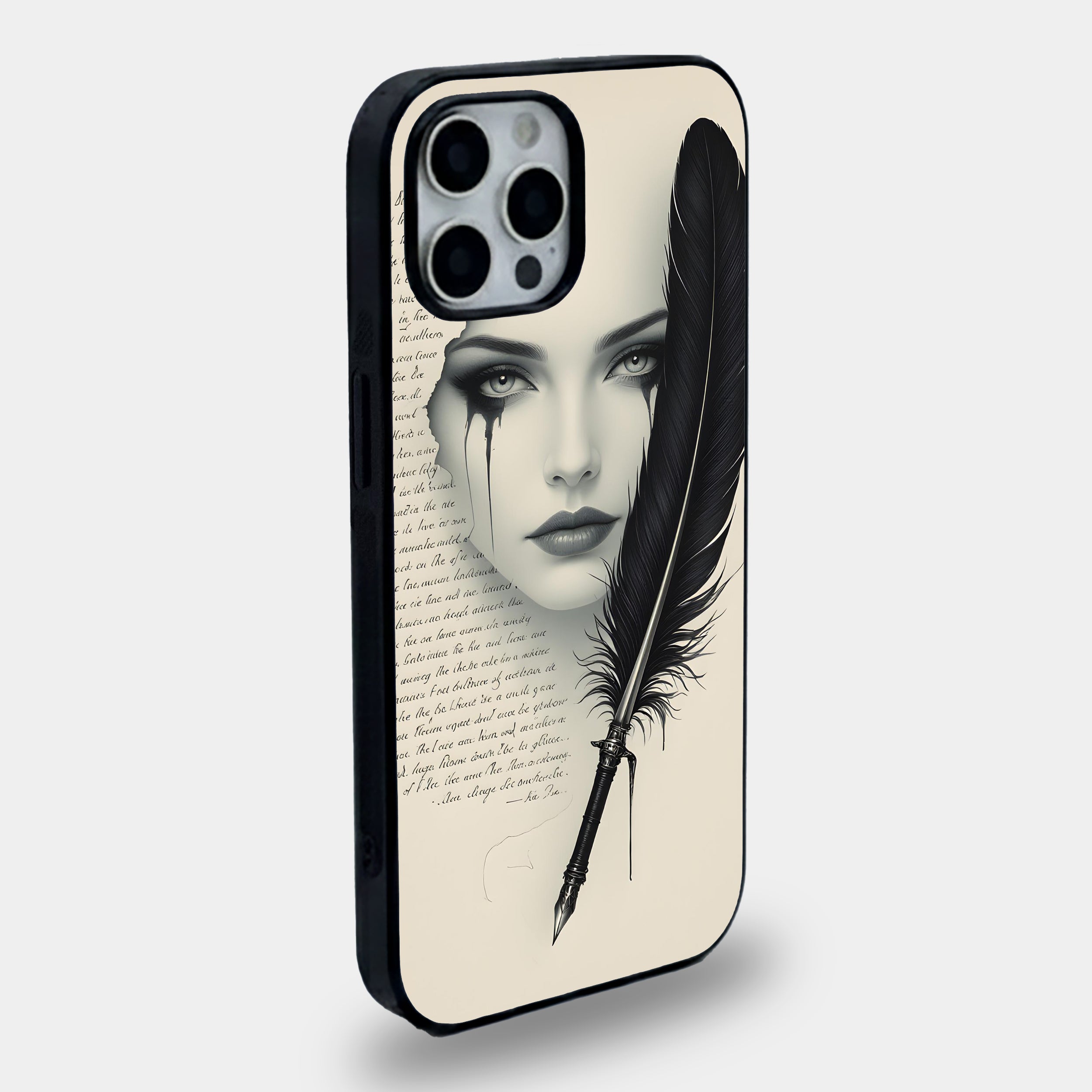 Midnight Quill & Muse | Premium Glass iPhone & Samsung Mobile Cover Case