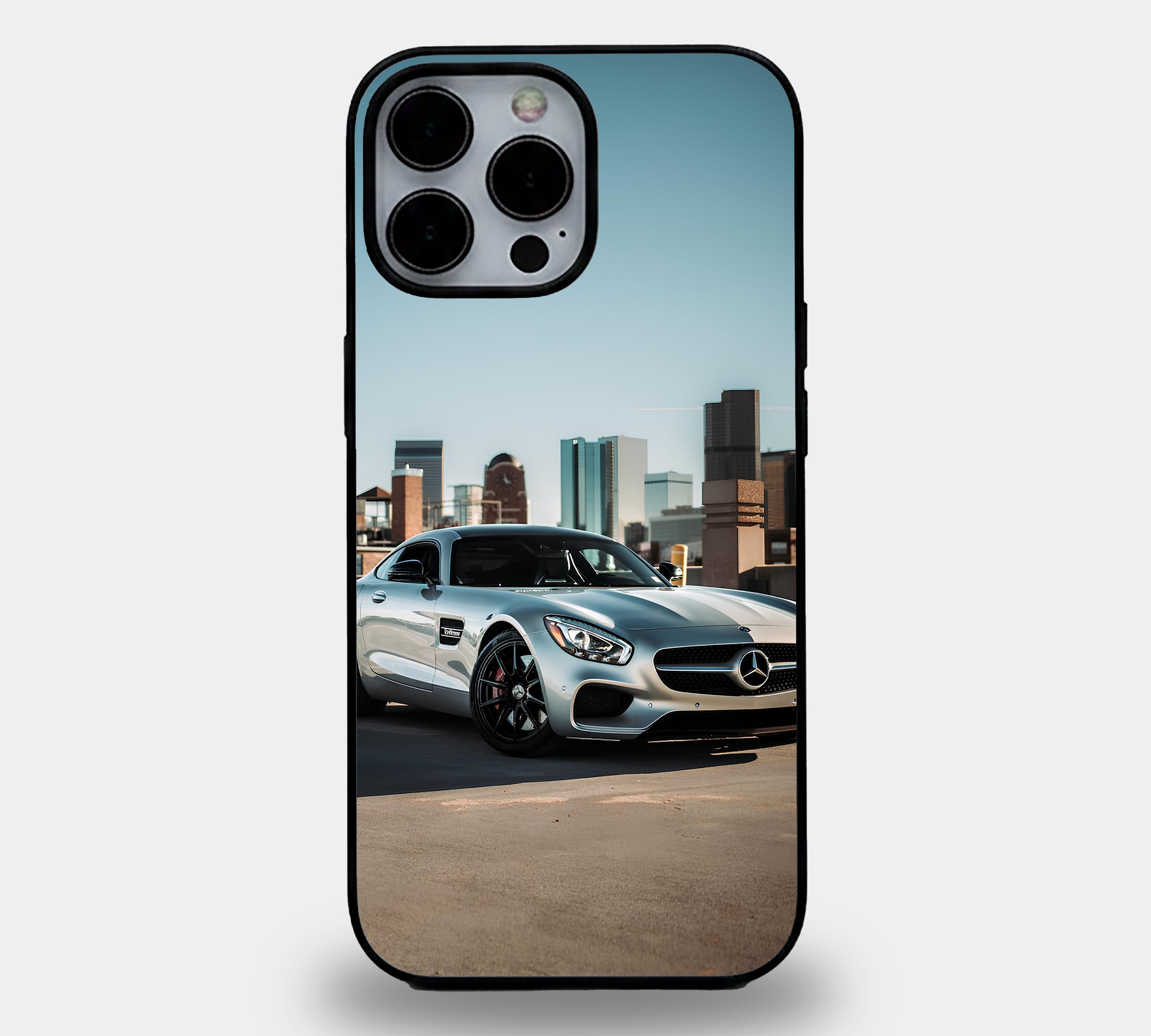 Silver Mercedes Skyline Rooftop Case