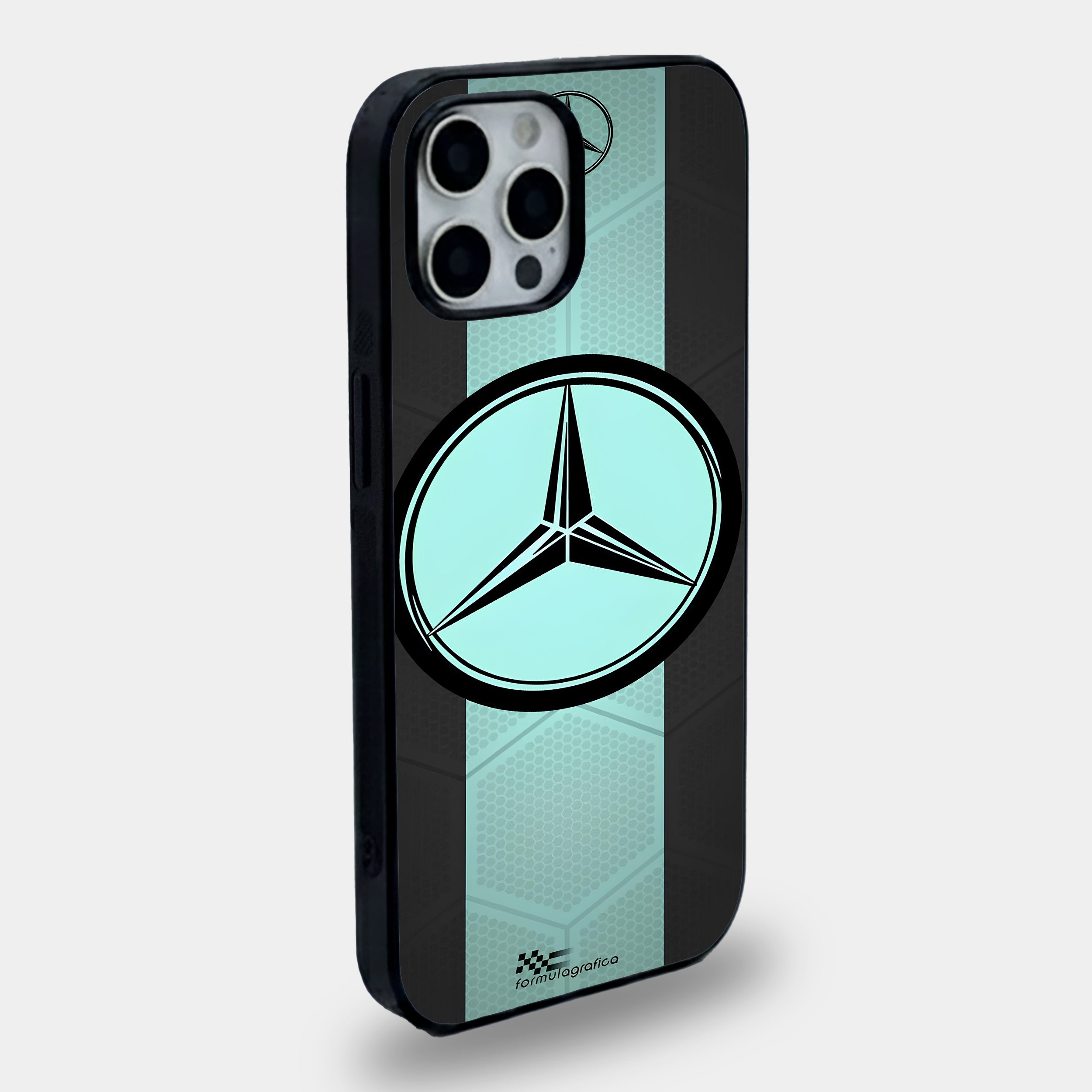 Teal Mercedes Minimalist Logo Case