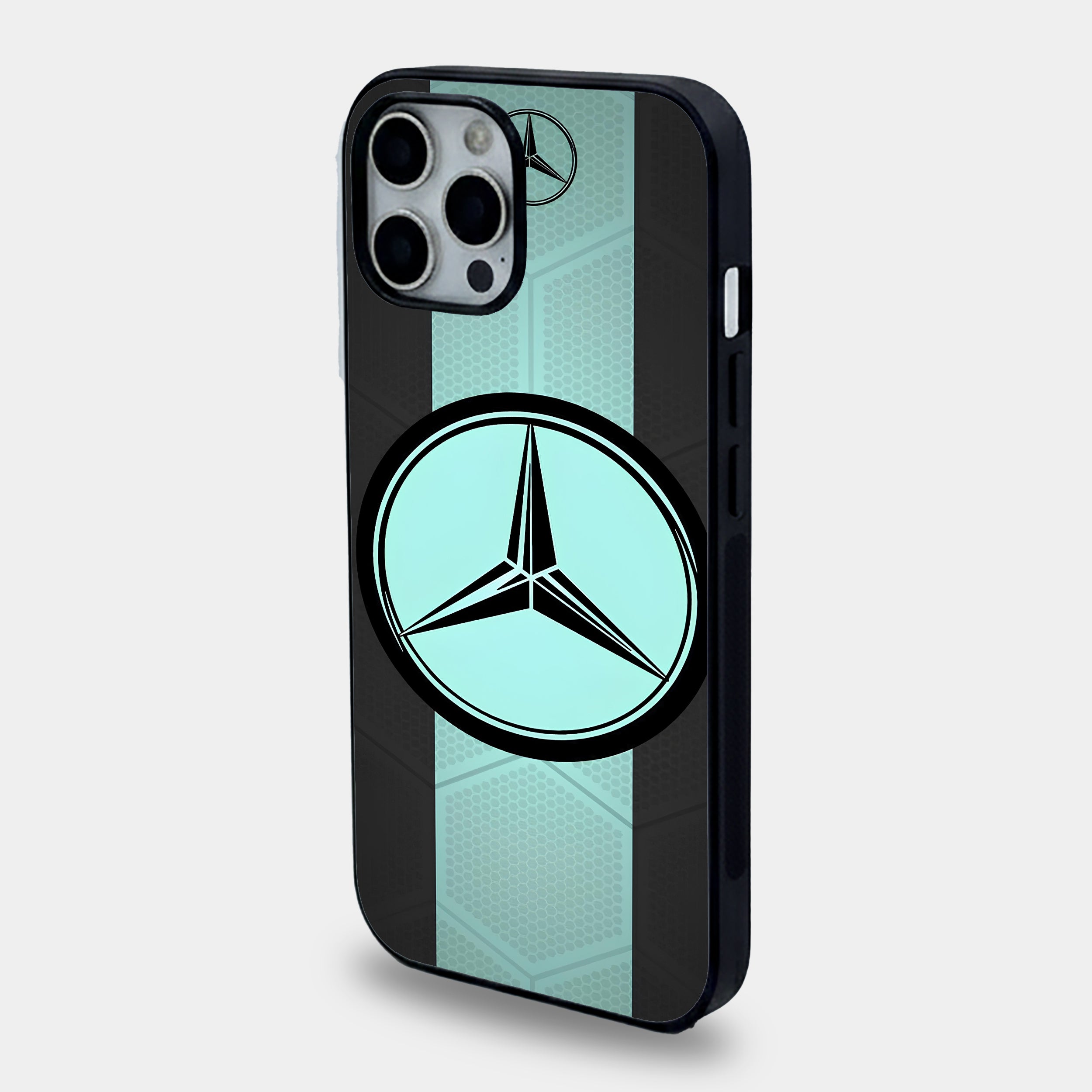 Teal Mercedes Minimalist Logo Case