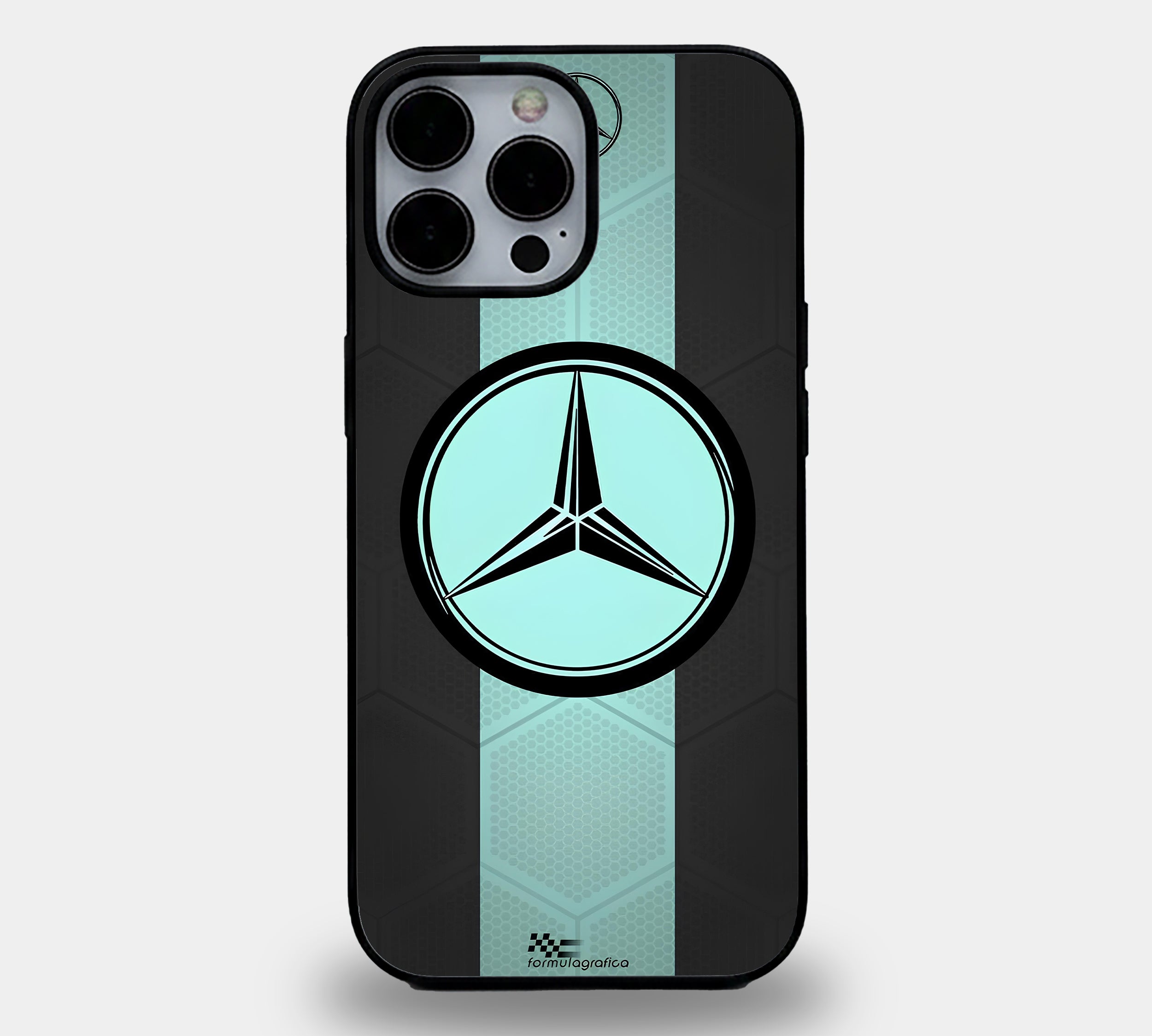 Teal Mercedes Minimalist Logo Case