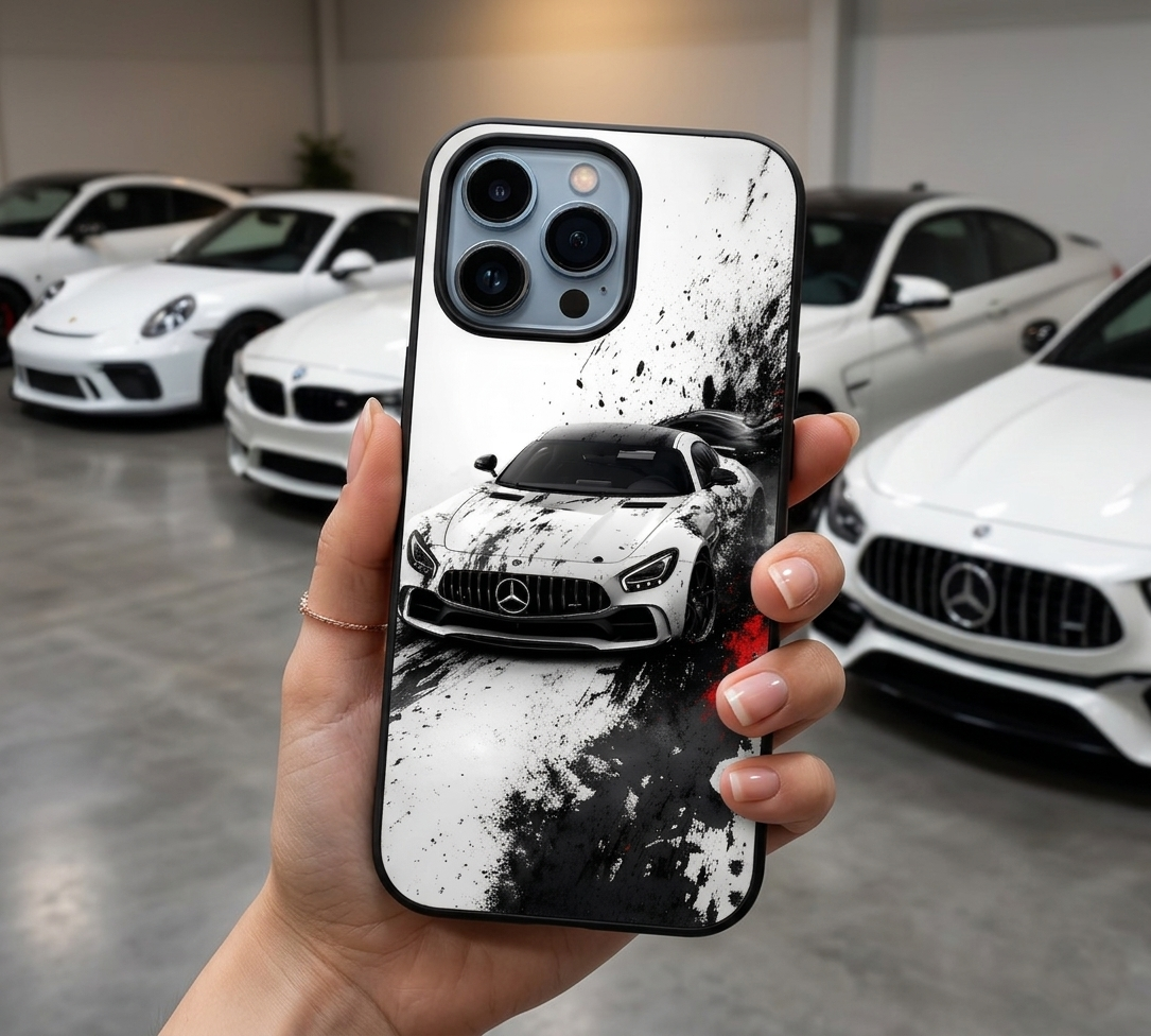 Mercedes-AMG GT Splatter Edition | Premium Glass iPhone & Samsung Mobile Cover Case