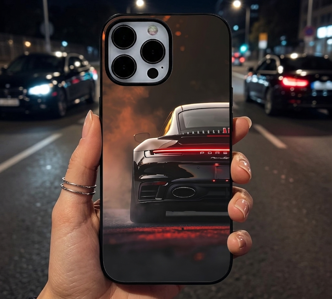 Smoldering Tail Light Porsche Night
