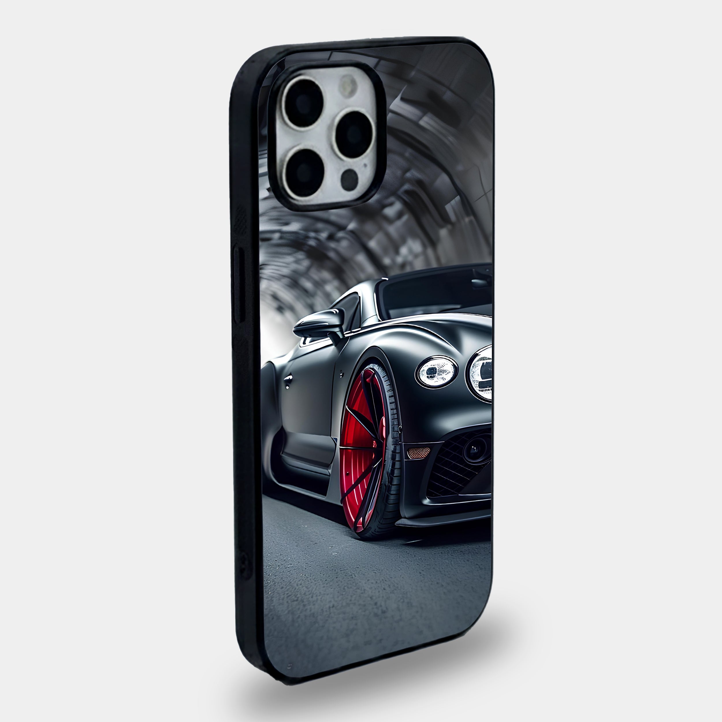Matte Black Hypercar | Premium Glass iPhone & Samsung Mobile Cover Case