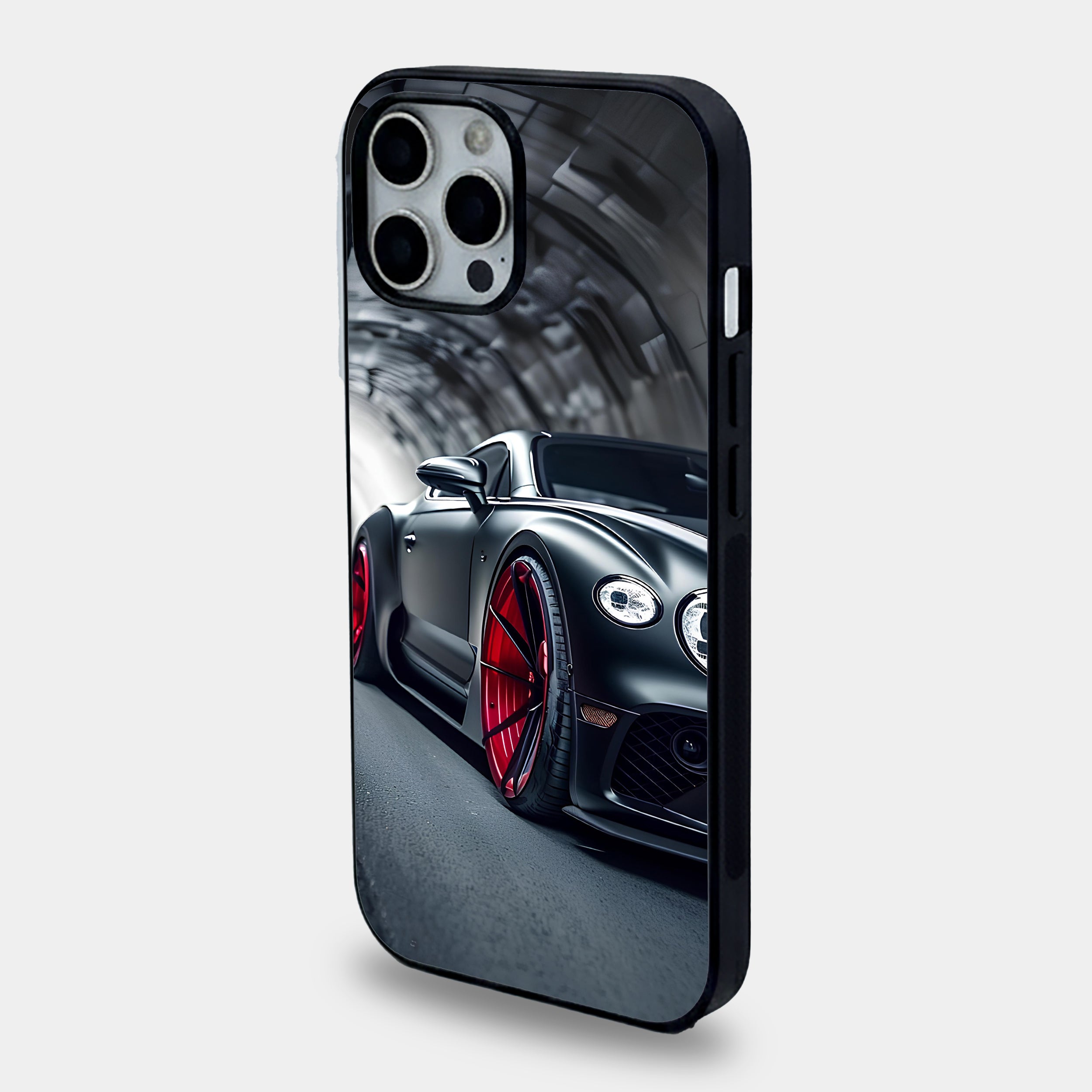 Matte Black Hypercar | Premium Glass iPhone & Samsung Mobile Cover Case