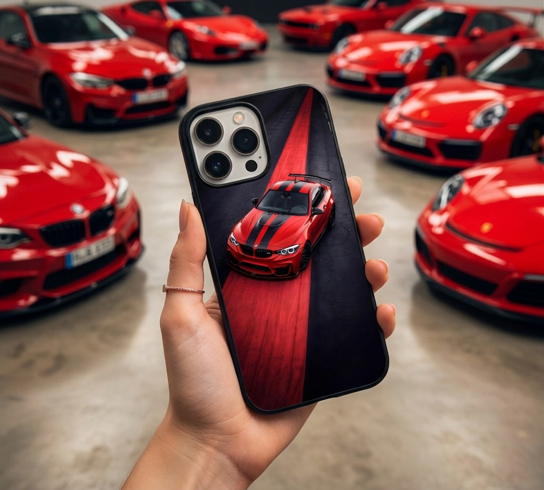 Red Track Racing | Premium Glass iPhone & Samsung Mobile Cover Cas